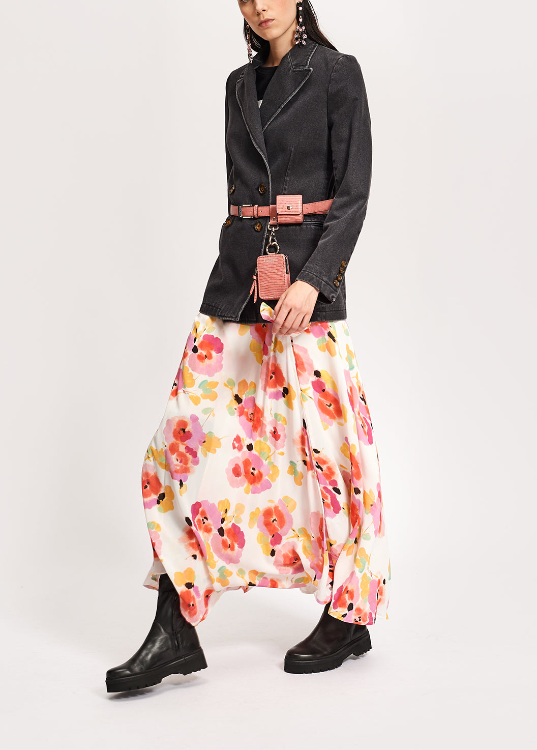 Veste noire croisée en jean RE—SSENTIEL | Essentiel second hand