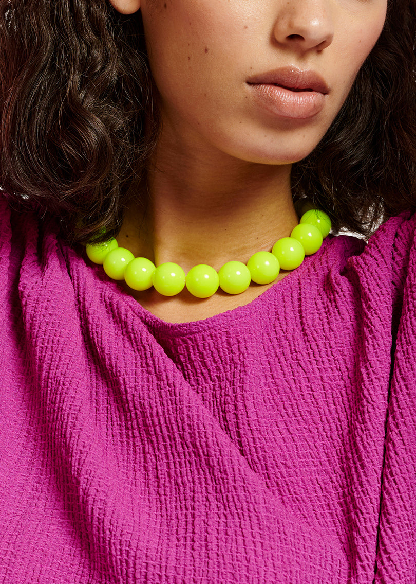 Top oversize en cloqué violet RE—SSENTIEL | Essentiel second hand