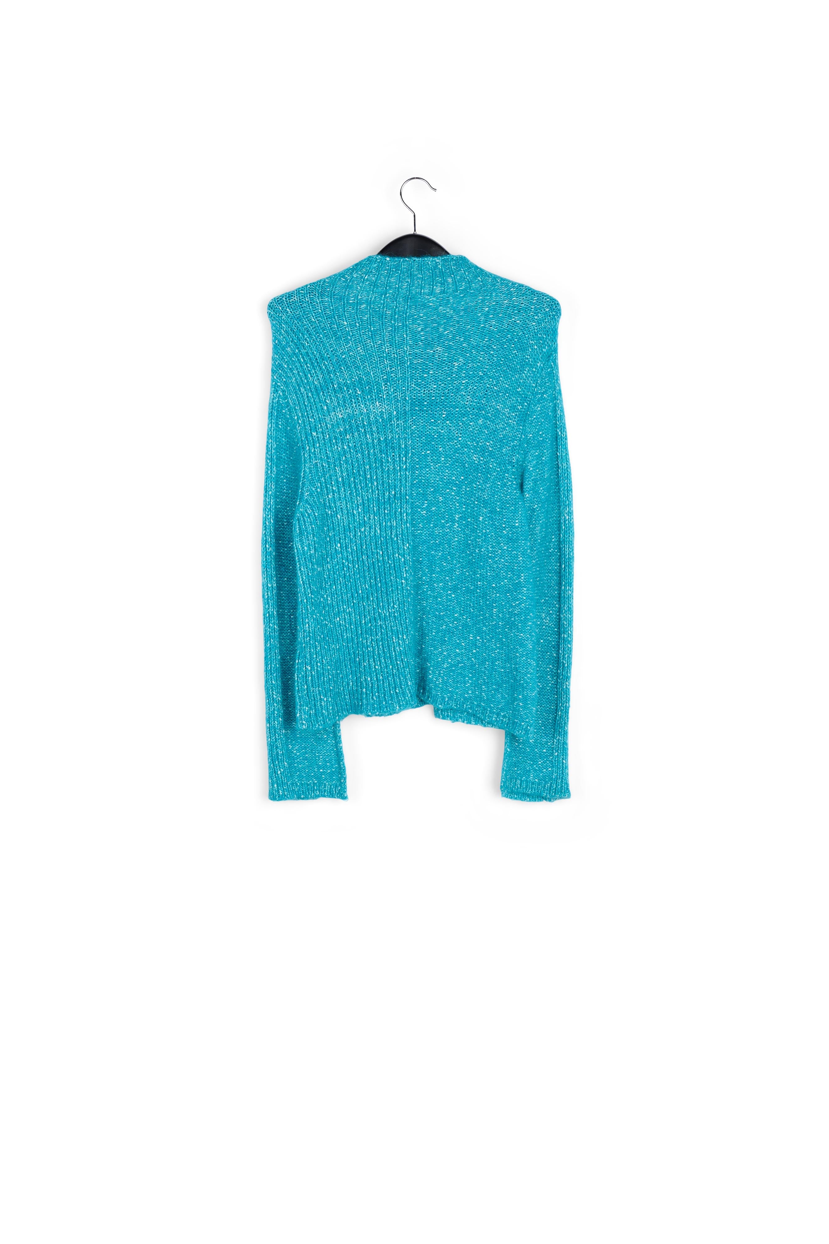 Blue mélange turtleneck knit sweater RE—SSENTIEL | Essentiel second hand