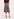 Off-white and navy blue zebra-print cotton midi skirt Faume - seconde main