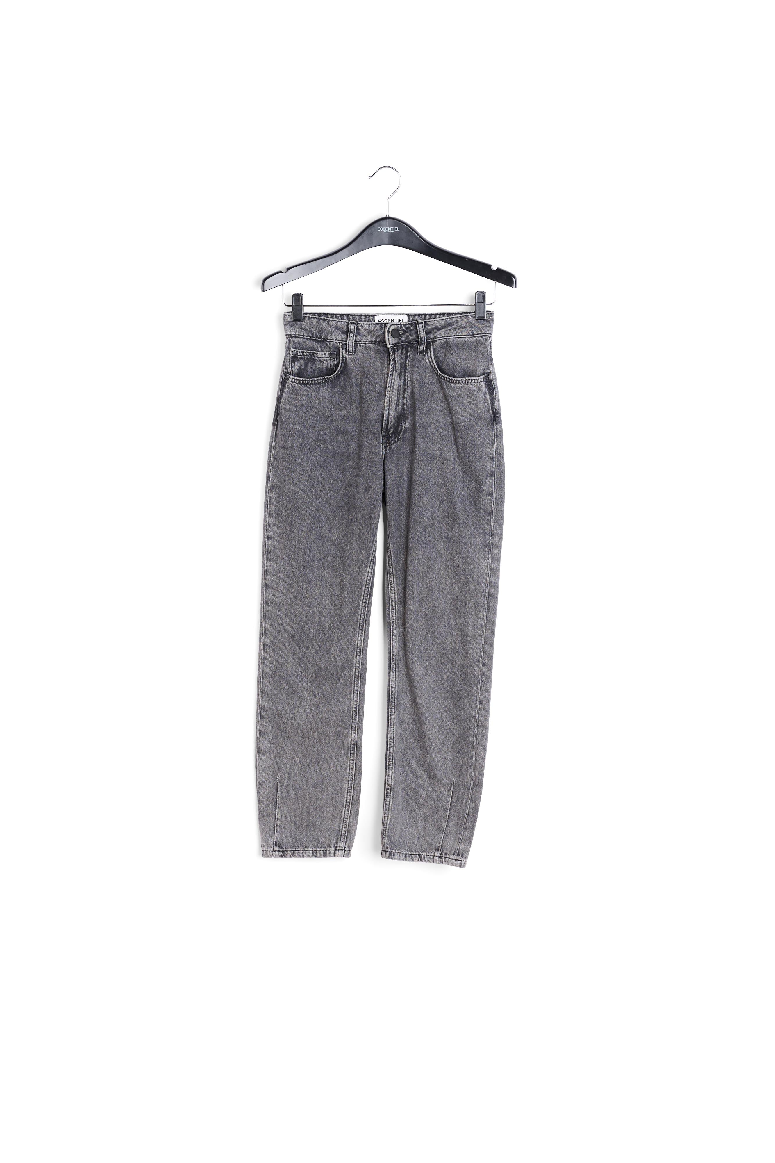 Jean raccourci gris à taille haute RE—SSENTIEL | Essentiel second hand