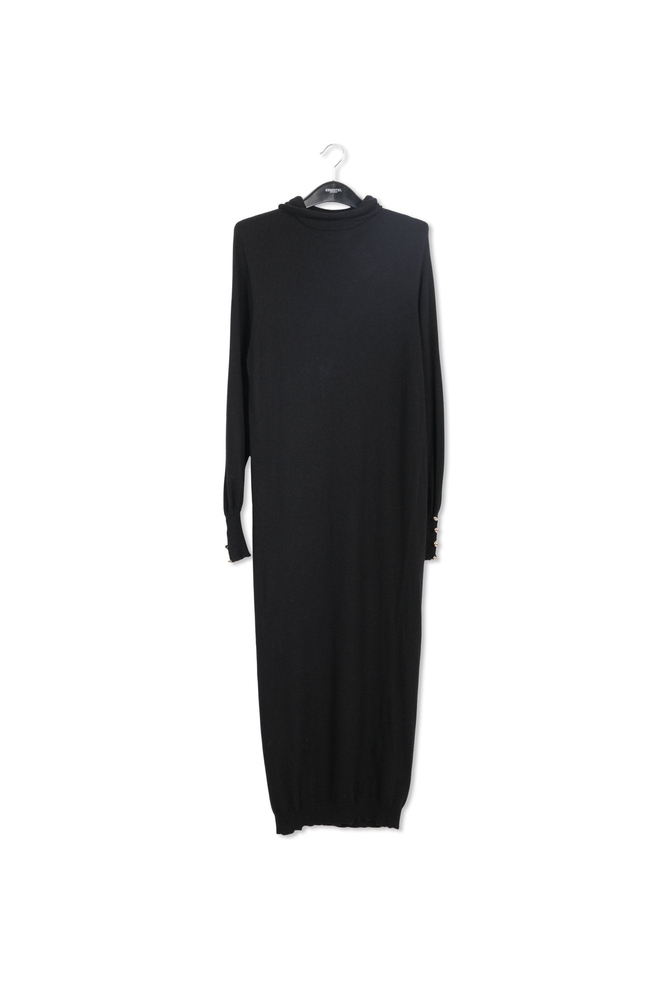 Black turtleneck knit dress RE—SSENTIEL | Essentiel second hand