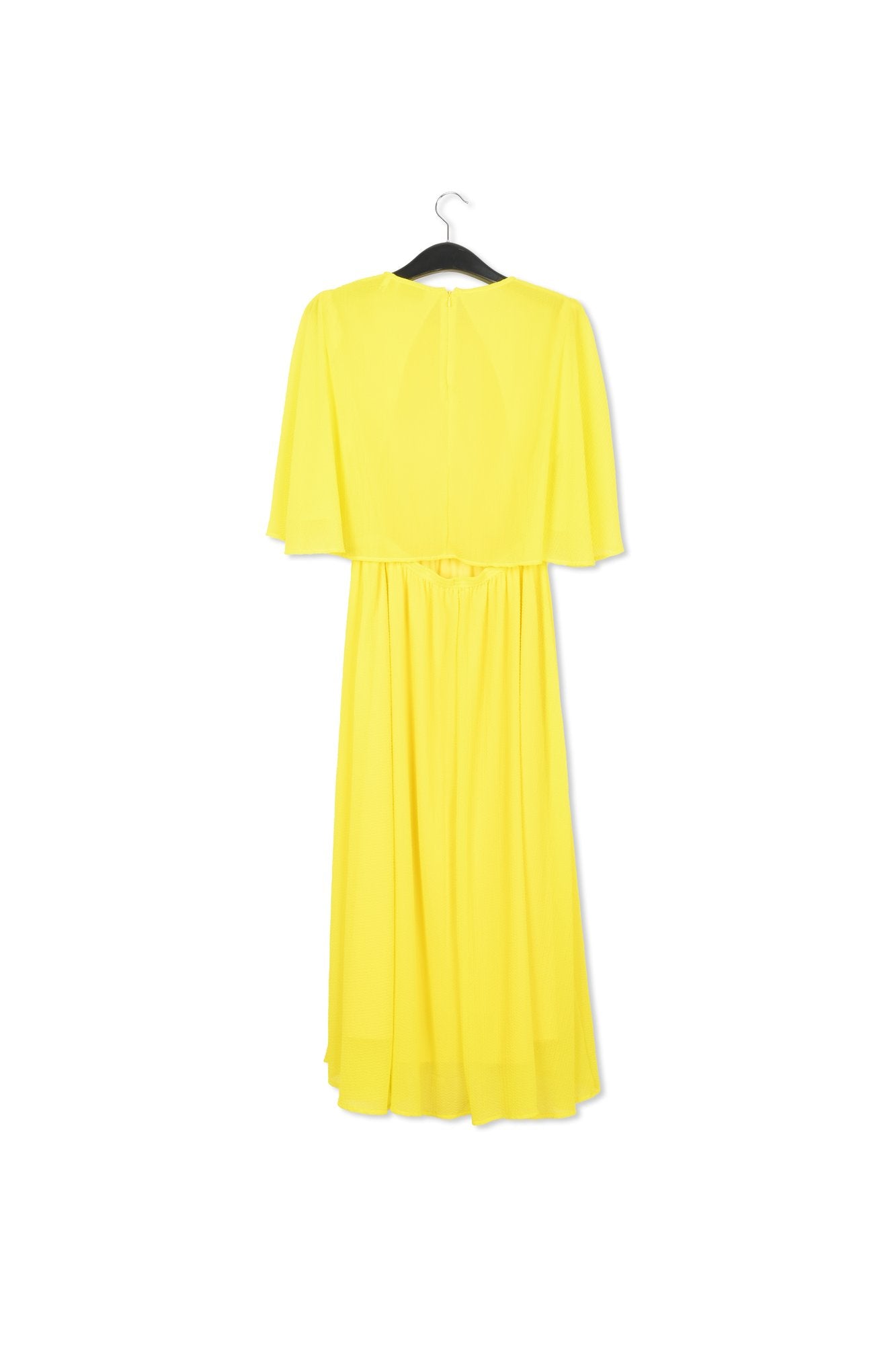 Robe midi jaune à manches cape RE—SSENTIEL | Essentiel second hand