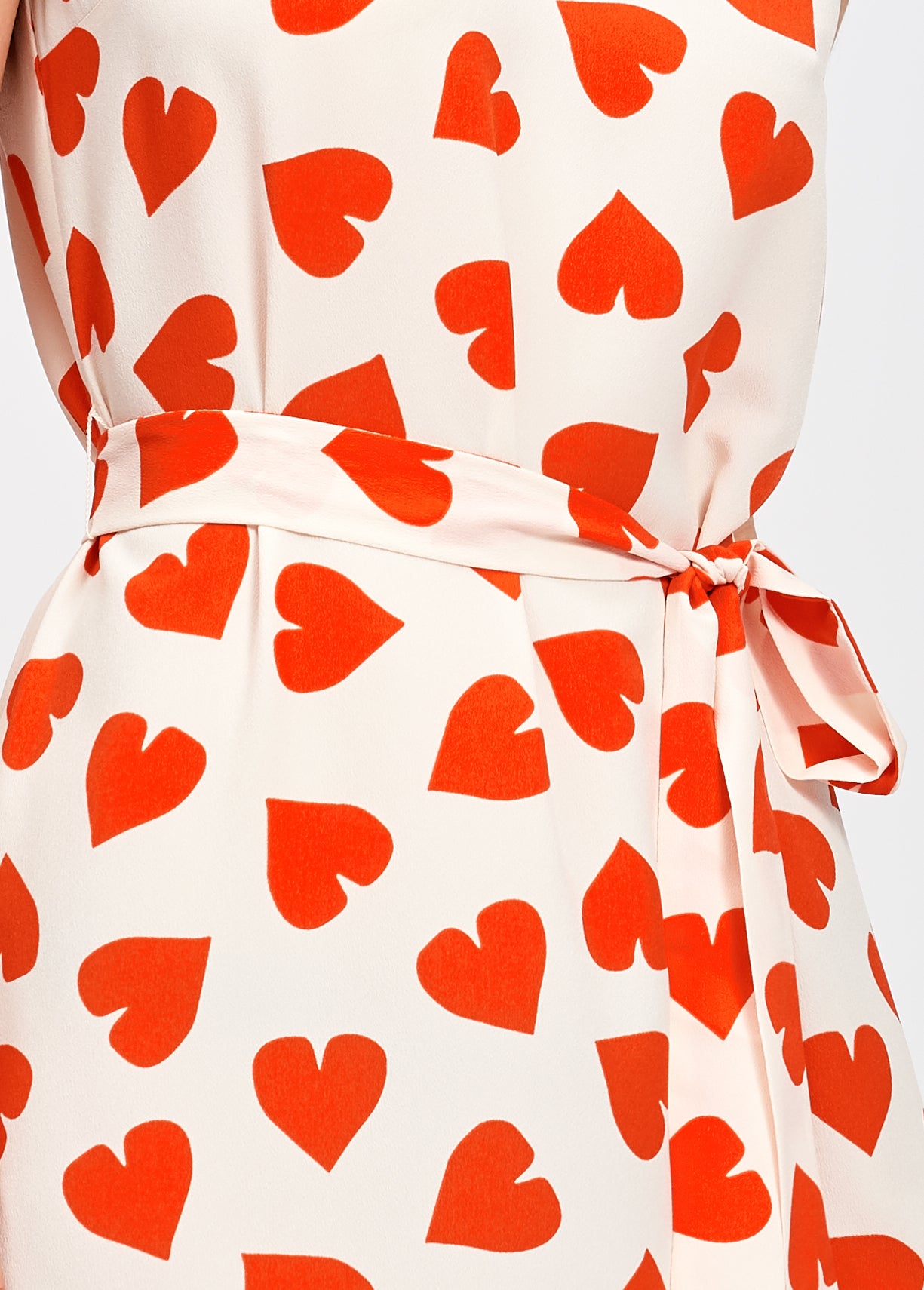 Red heart print summer dress RE—SSENTIEL | Essentiel second hand