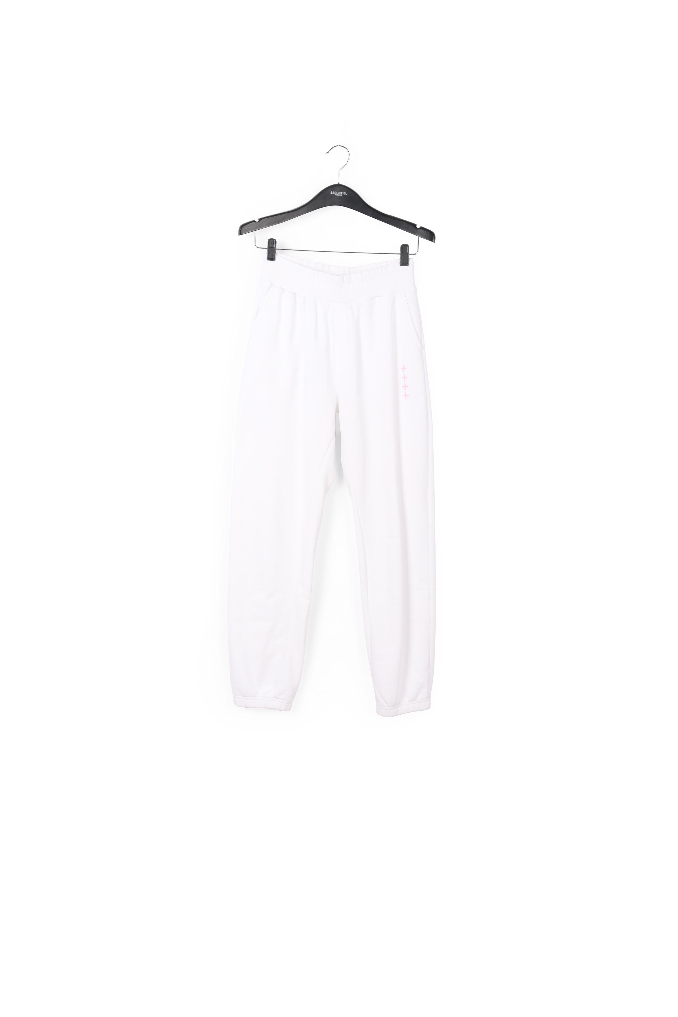Off-white organic cotton-jersey sweatpants RE—SSENTIEL | Essentiel second hand