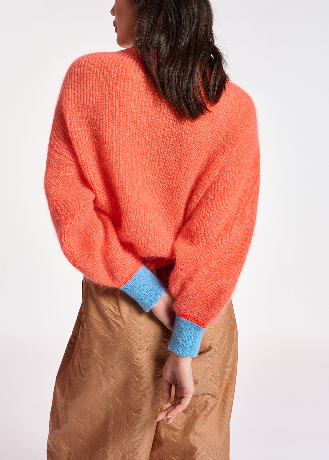 Orange mohair-blend knit RE—SSENTIEL | Essentiel second hand