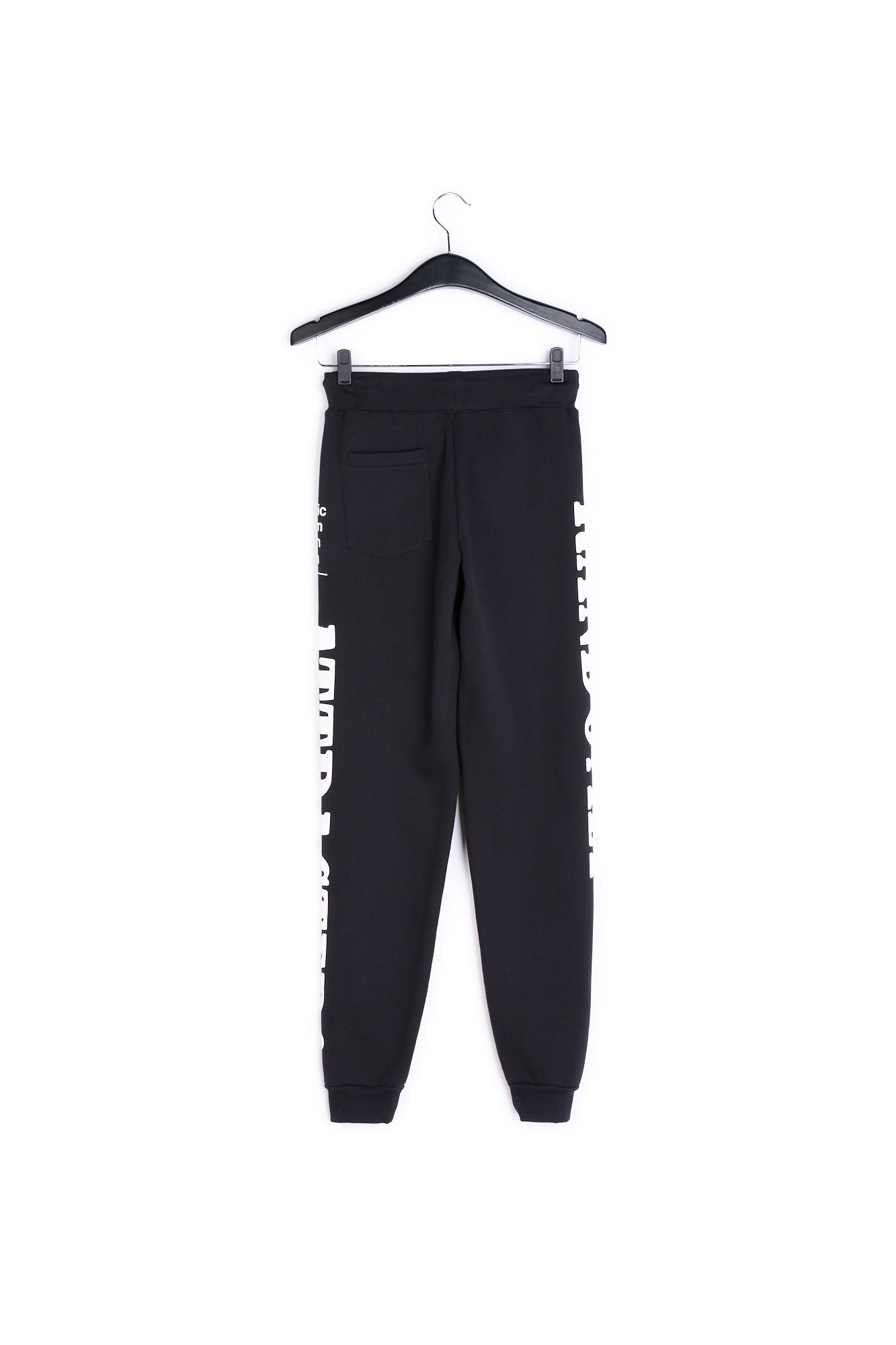 Black jersey track pants with print RE—SSENTIEL | Essentiel second hand