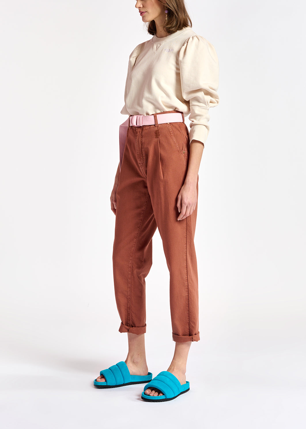 Off-white organic-cotton jersey sweatshirt RE—SSENTIEL | Essentiel second hand