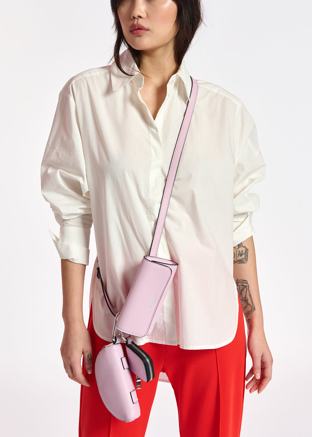 White oversized-fit cotton shirt RE—SSENTIEL | Essentiel second hand