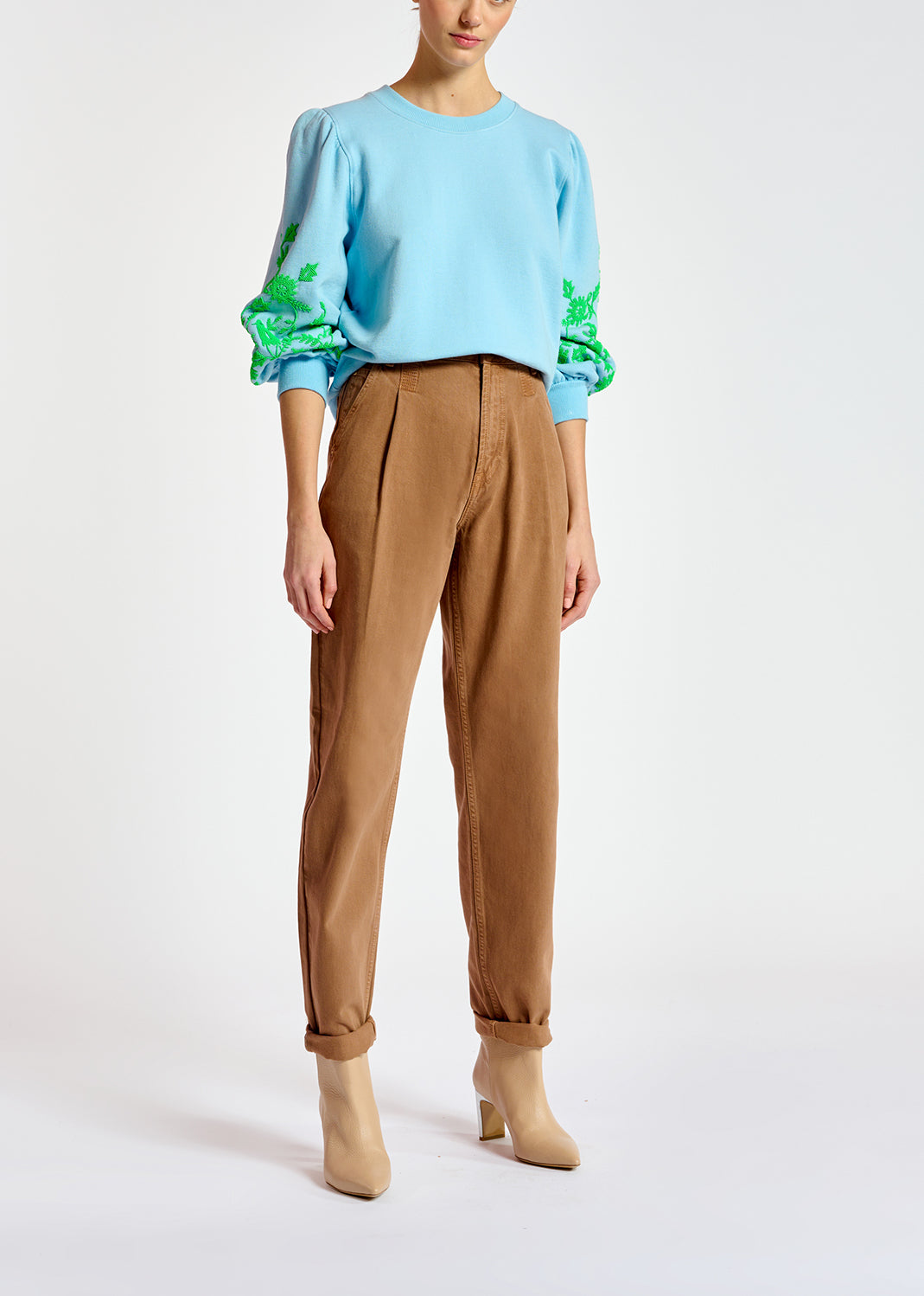 Brown denim boyfriend jeans RE—SSENTIEL | Essentiel second hand