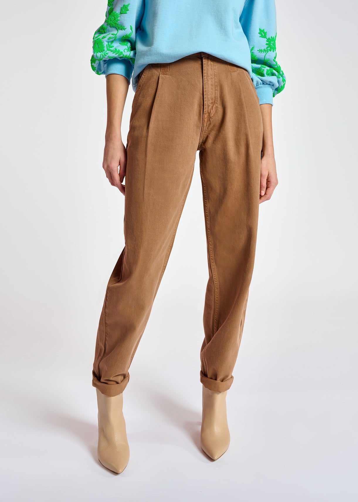 Brown denim boyfriend jeans RE—SSENTIEL | Essentiel second hand