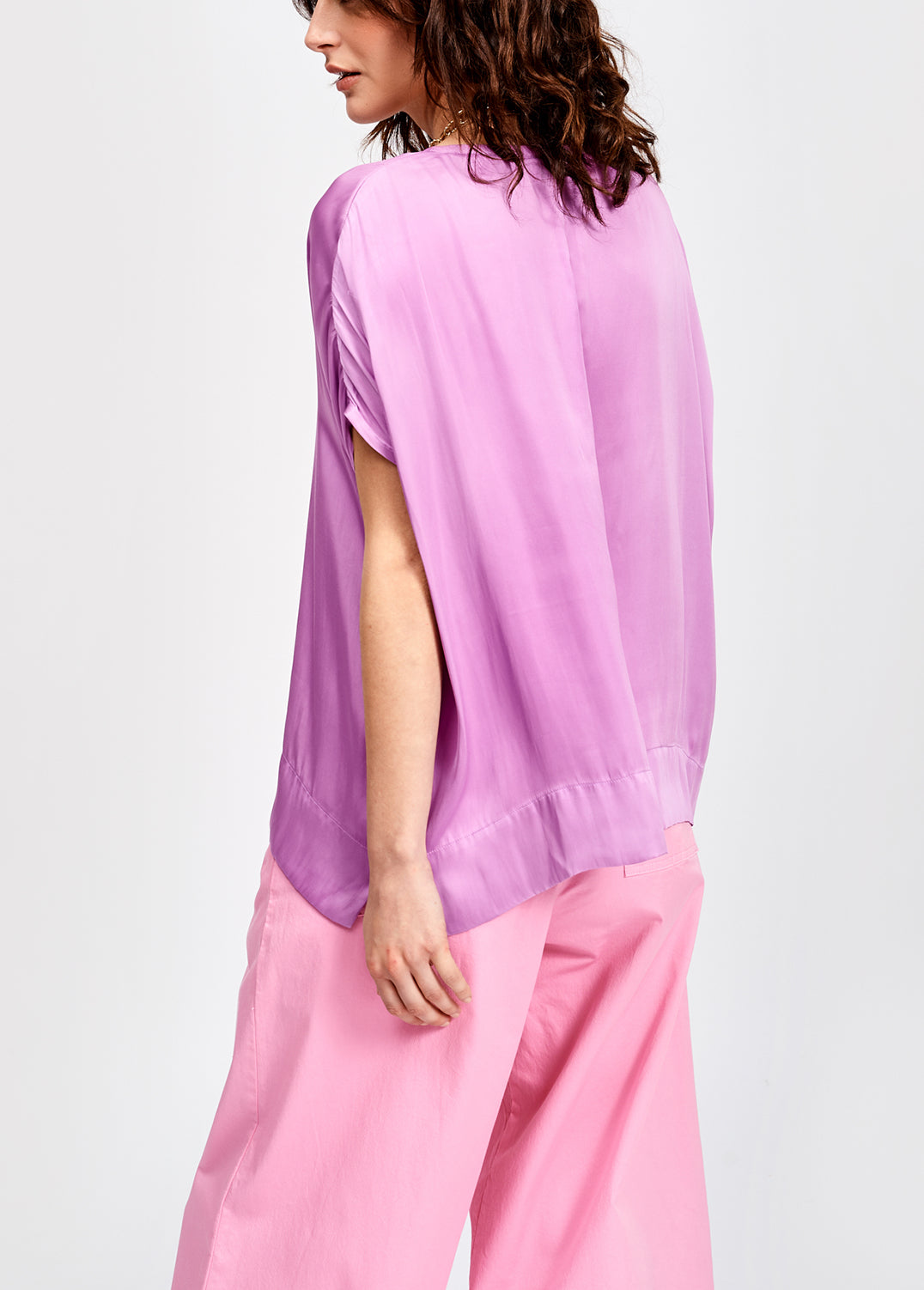 Hot pink oversized flowing top RE—SSENTIEL | Essentiel second hand