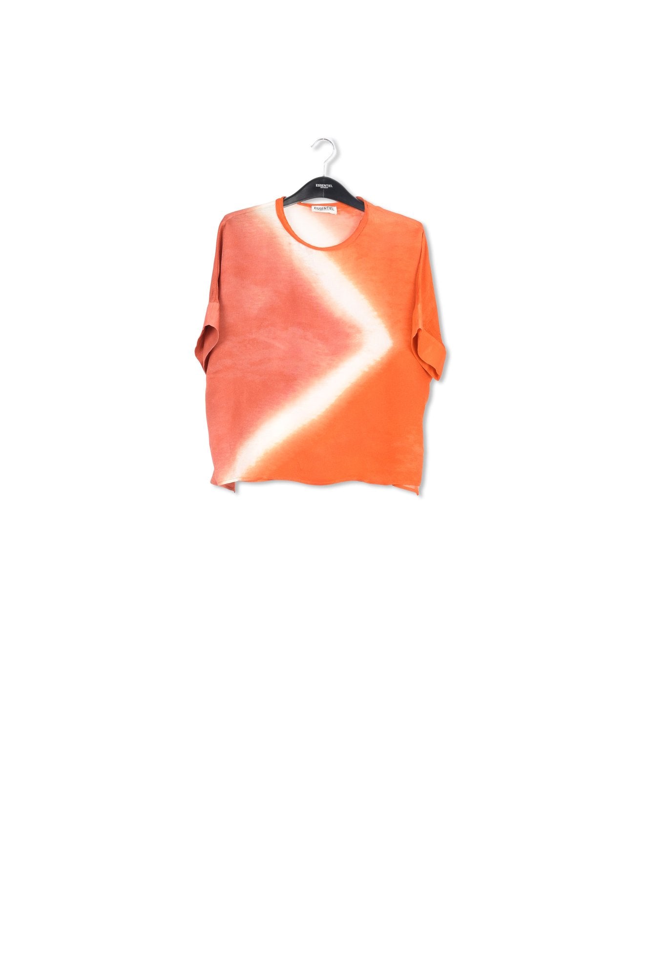Orange boxy tie-dye print top RE—SSENTIEL | Essentiel second hand