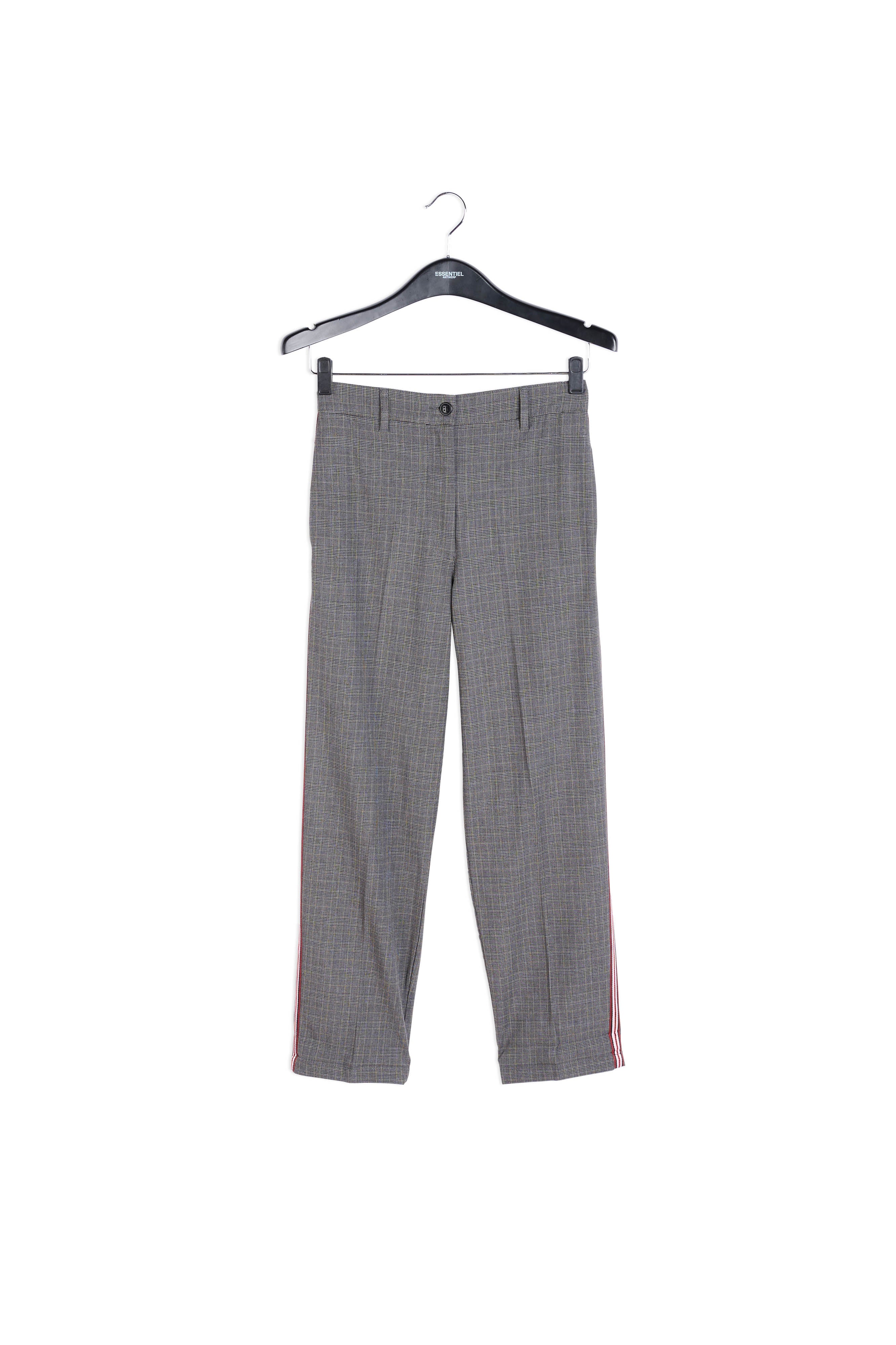 Pantalon gris foncé à carreaux RE—SSENTIEL | Essentiel second hand