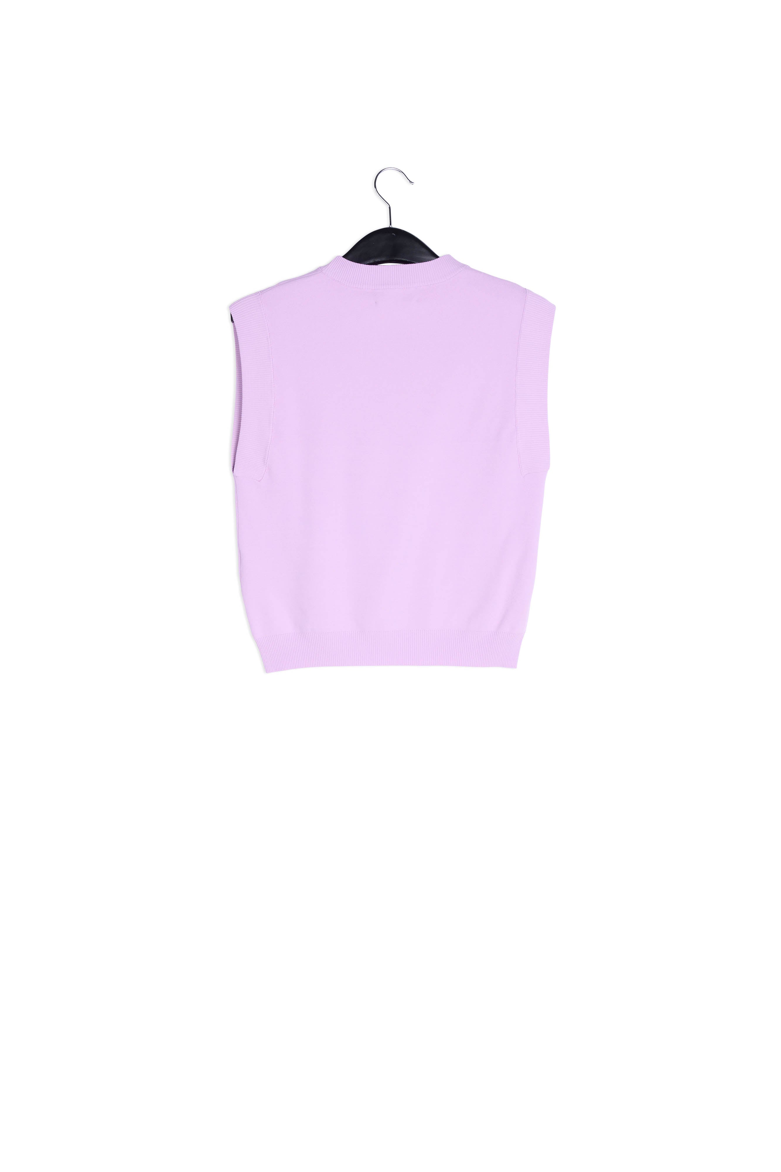 Lilac sleeveless knitted top RE—SSENTIEL | Essentiel second hand
