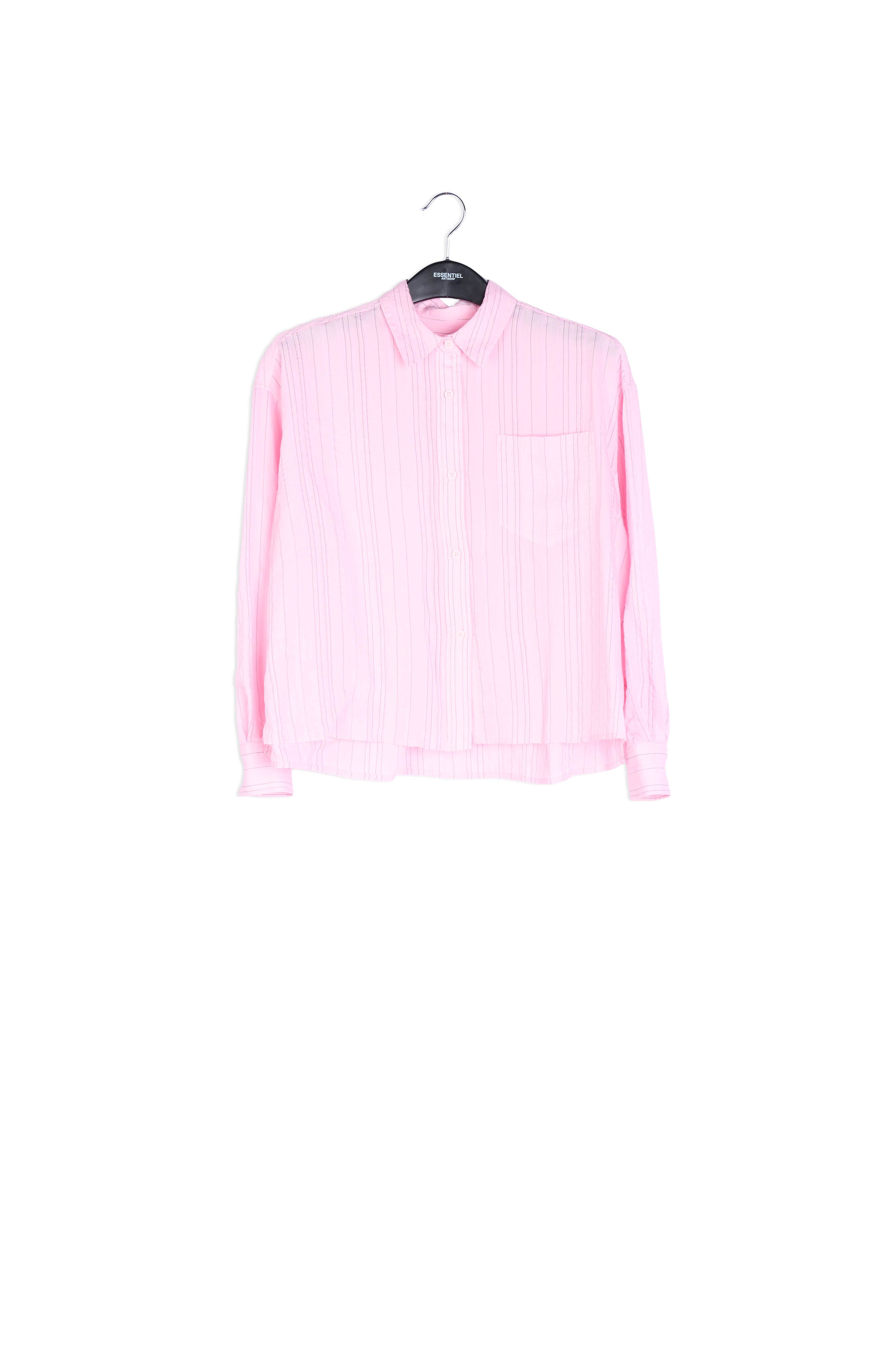 Light pink striped oversized shirt RE—SSENTIEL | Essentiel second hand