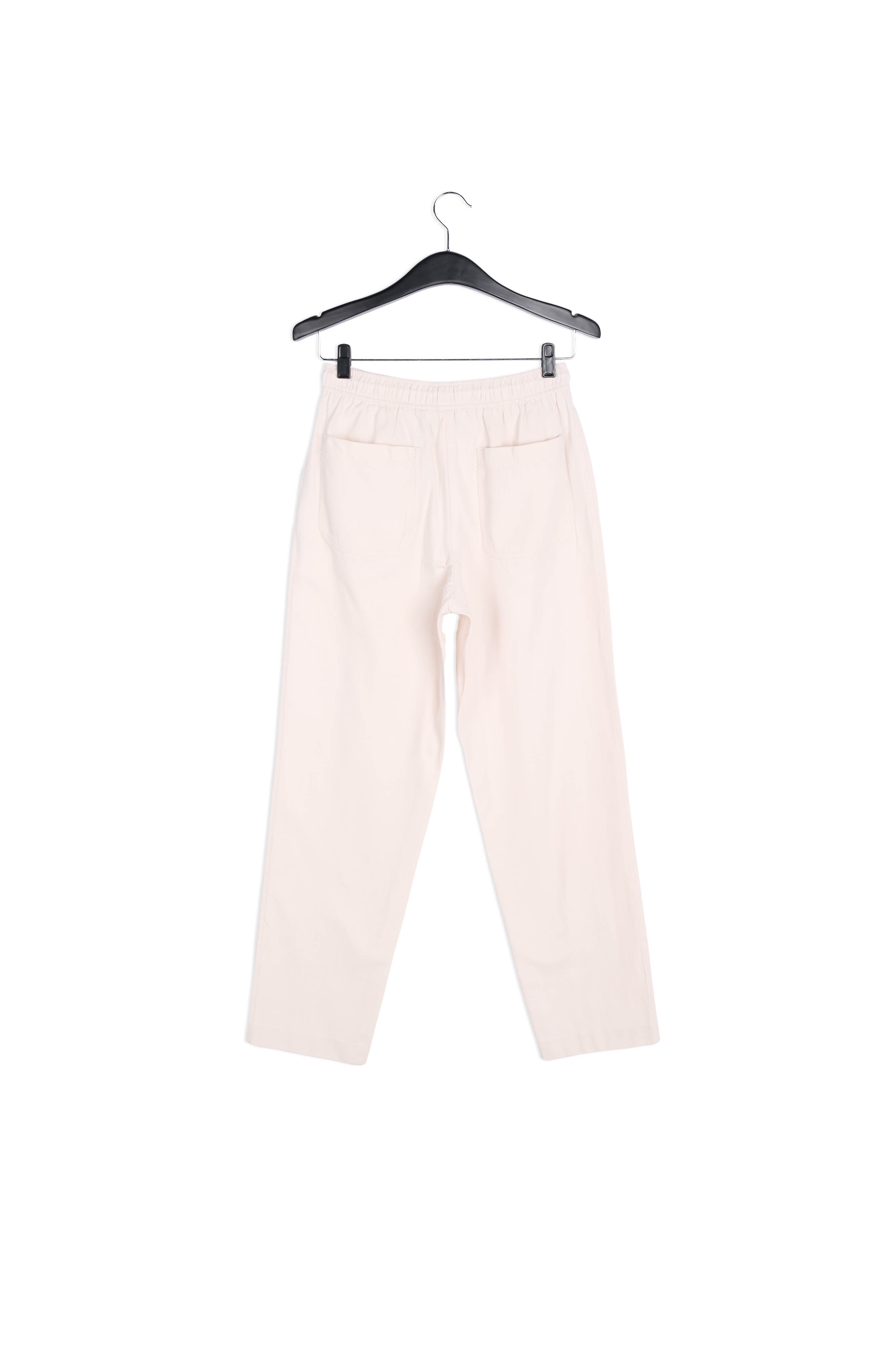 Pantalon fuselé en coton blanc cassé RE—SSENTIEL | Essentiel second hand