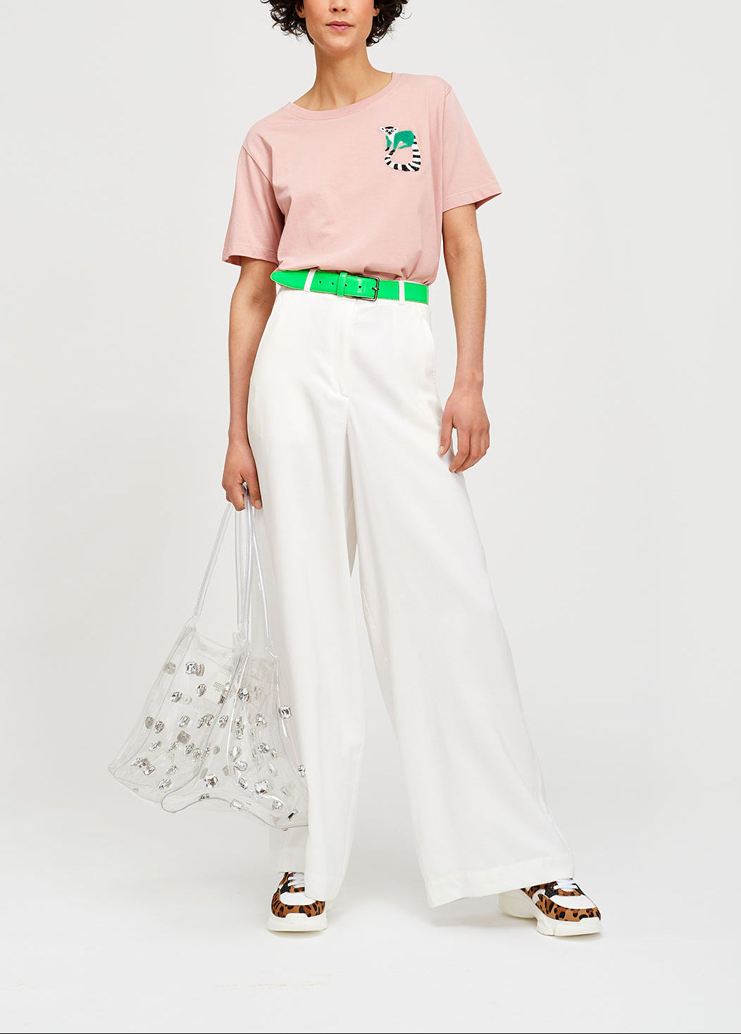 Broek met wijde pijpen in gebroken wit RE—SSENTIEL | Essentiel second hand