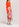 Jupe midi en soie tie-dye blanc cassé et rouge Faume - seconde main
