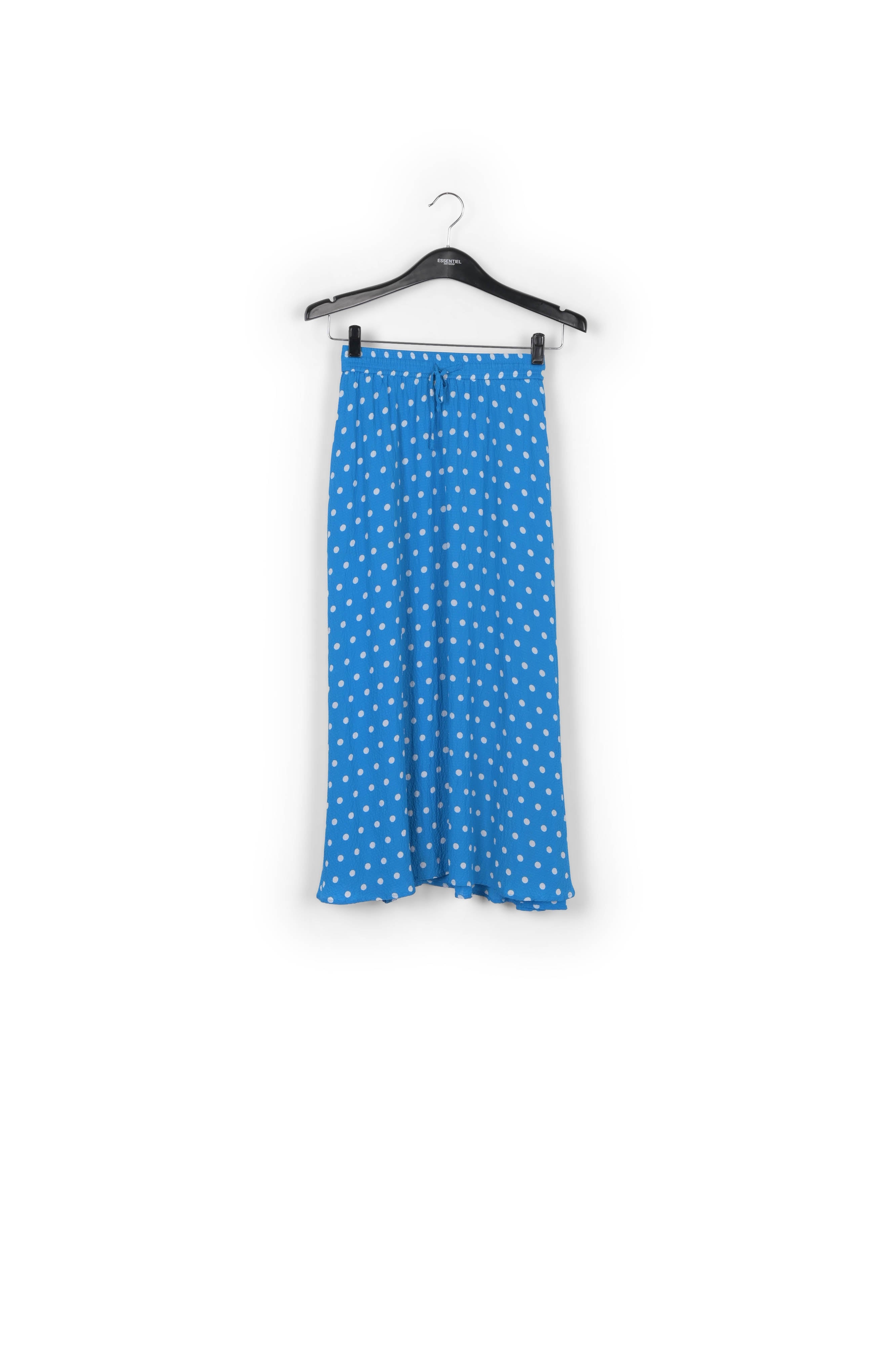 Blauwe midirok met witte stippen RE—SSENTIEL | Essentiel second hand