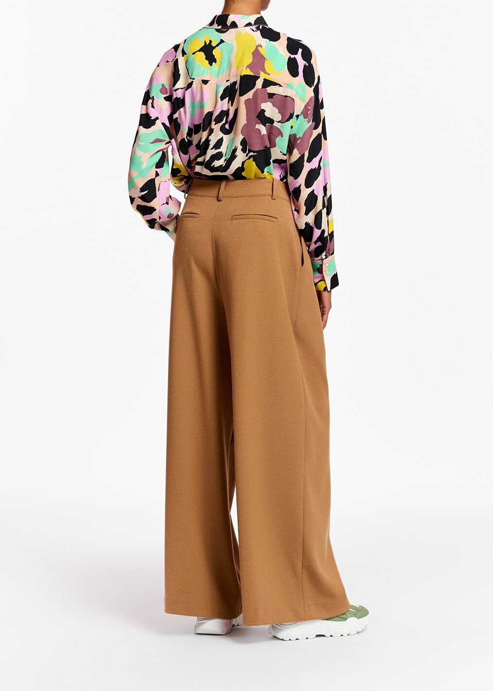 Camel wide-leg pants RE—SSENTIEL | Essentiel second hand