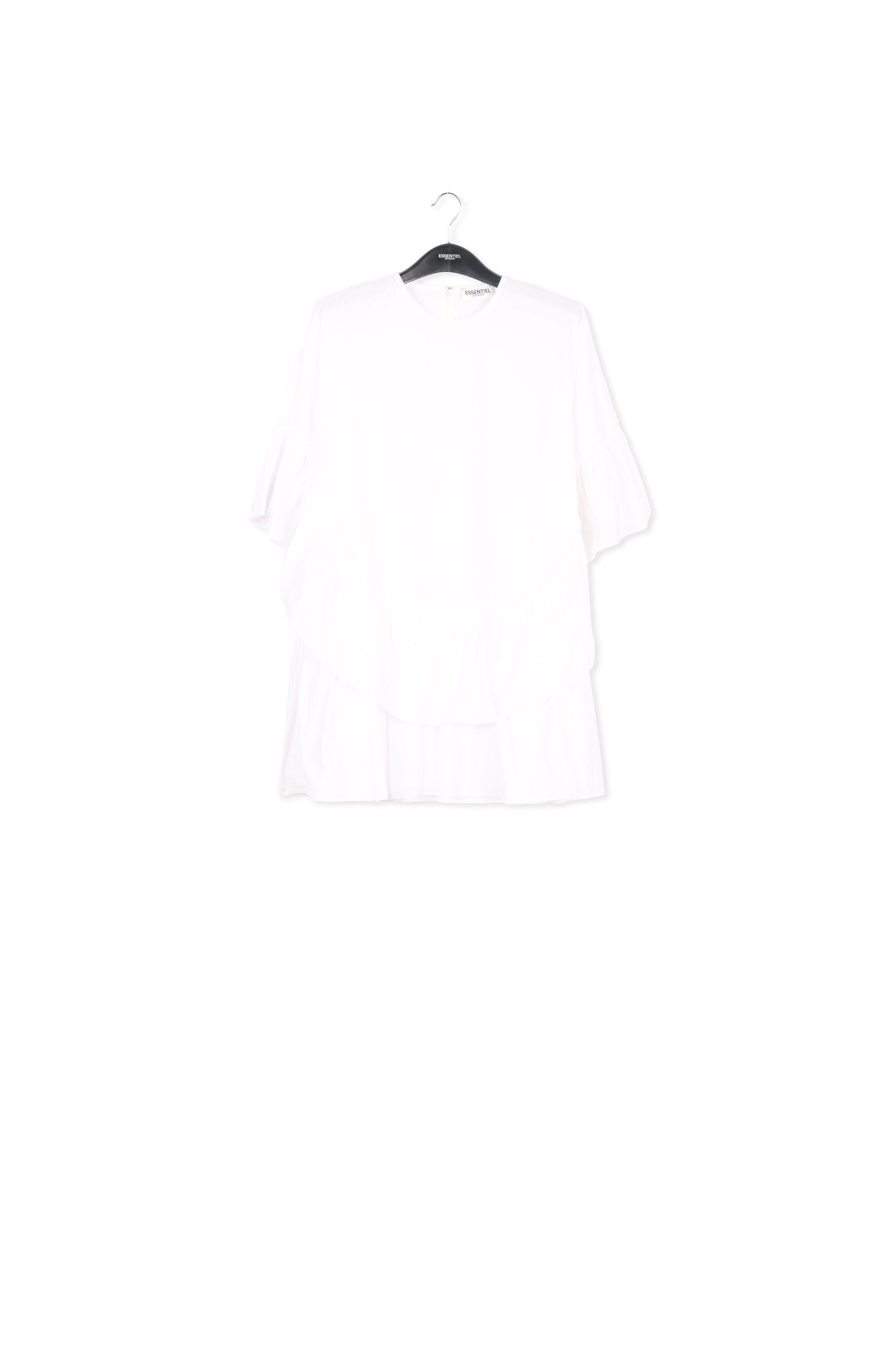 White ruffled cotton dress RE—SSENTIEL | Essentiel second hand