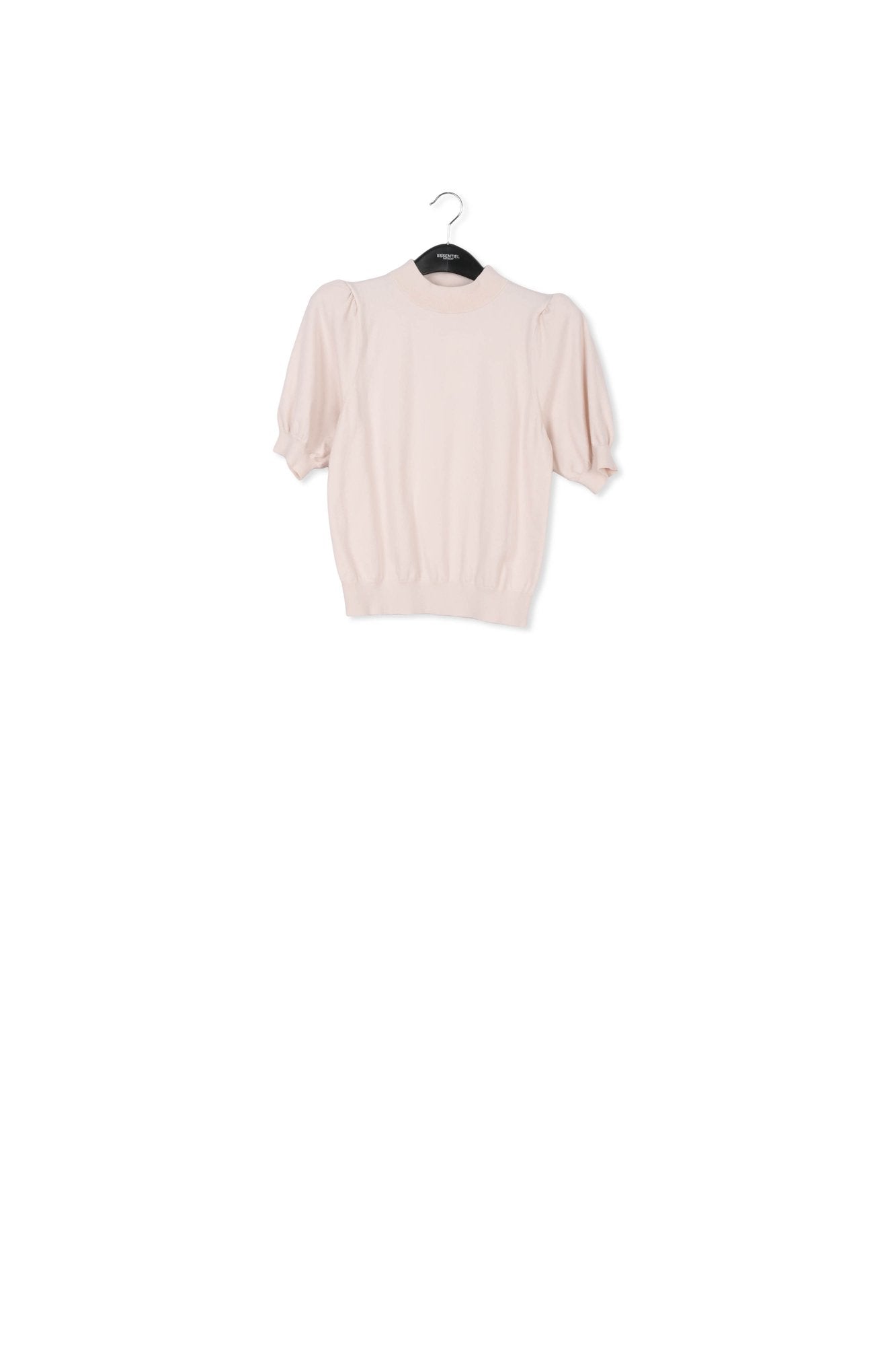 Pull écru à manches courtes et épaules bouffantes RE—SSENTIEL | Essentiel second hand