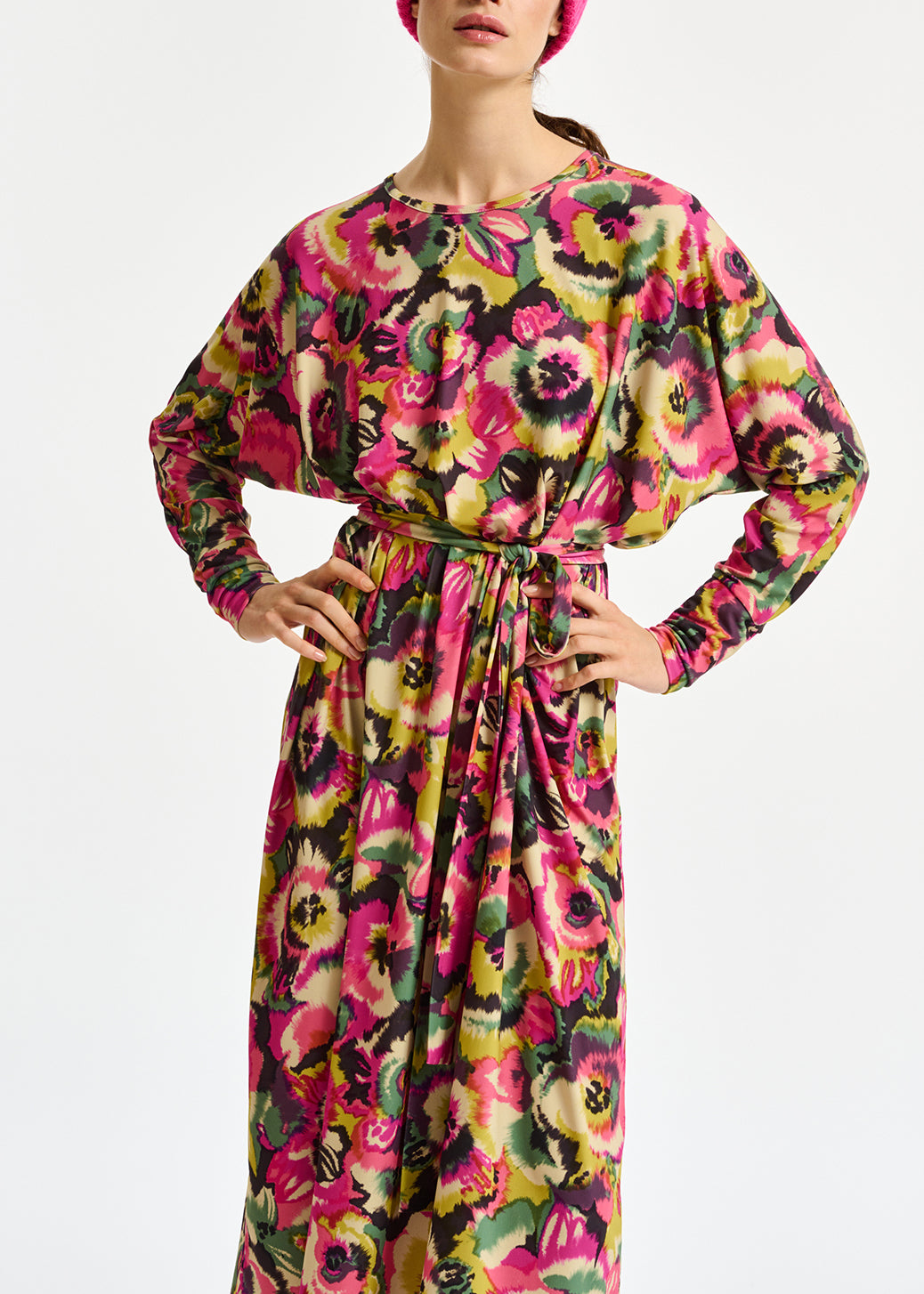 Jupe midi multicolore à  imprimé fleuri RE—SSENTIEL | Essentiel second hand