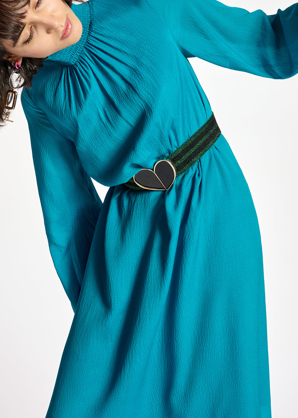 Blauwe midi-jurk RE—SSENTIEL | Essentiel second hand