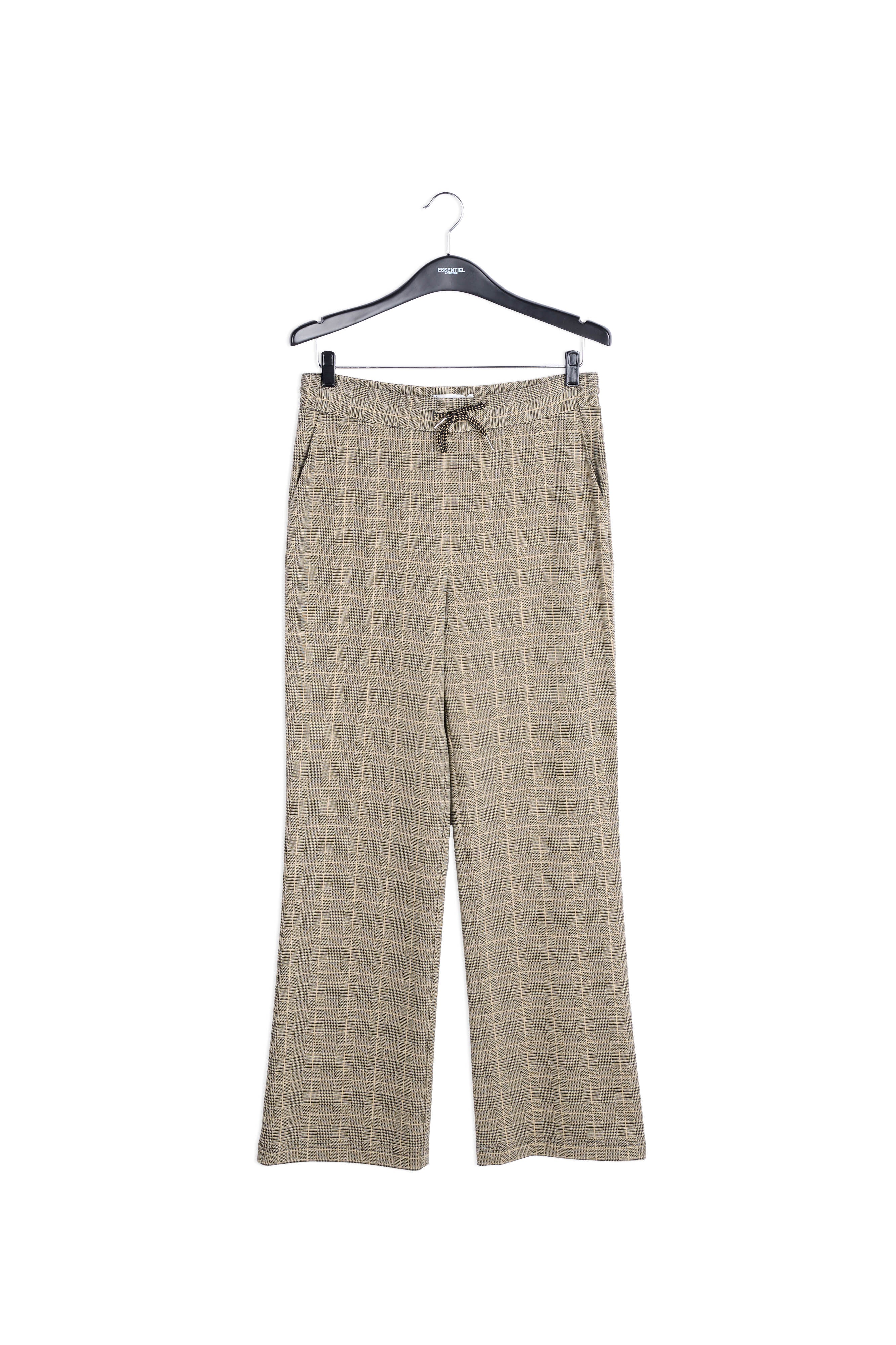 Pantalon en tricot jacquard à carreaux RE—SSENTIEL | Essentiel second hand