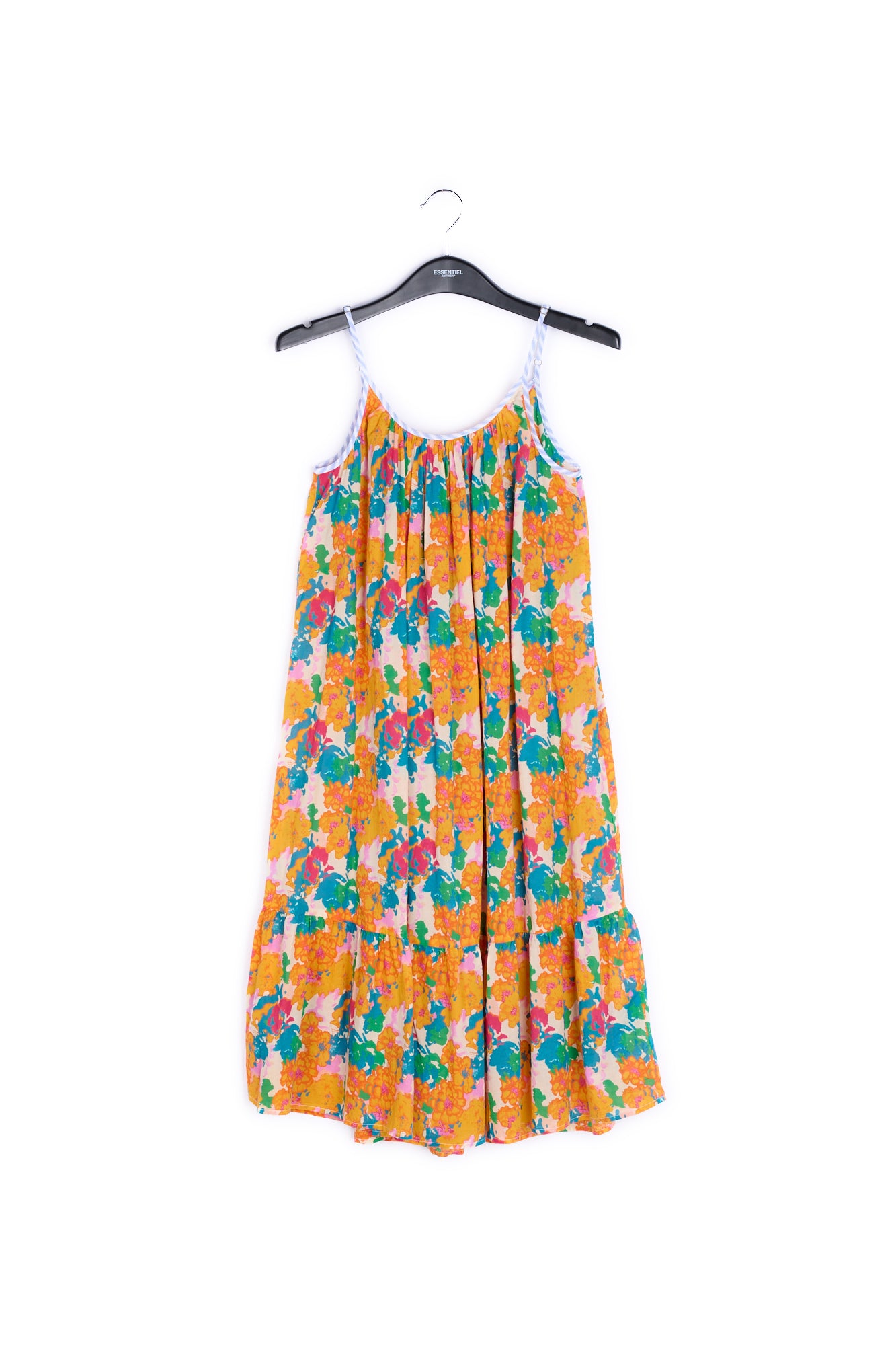 Multicolored floral-print midi dress RE—SSENTIEL | Essentiel second hand