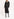 Black belted midi dress with holographic polka dots Faume - seconde main