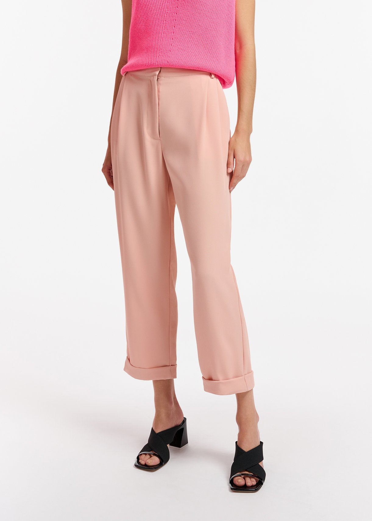 Vintage pink tapered-leg pants RE—SSENTIEL | Essentiel second hand