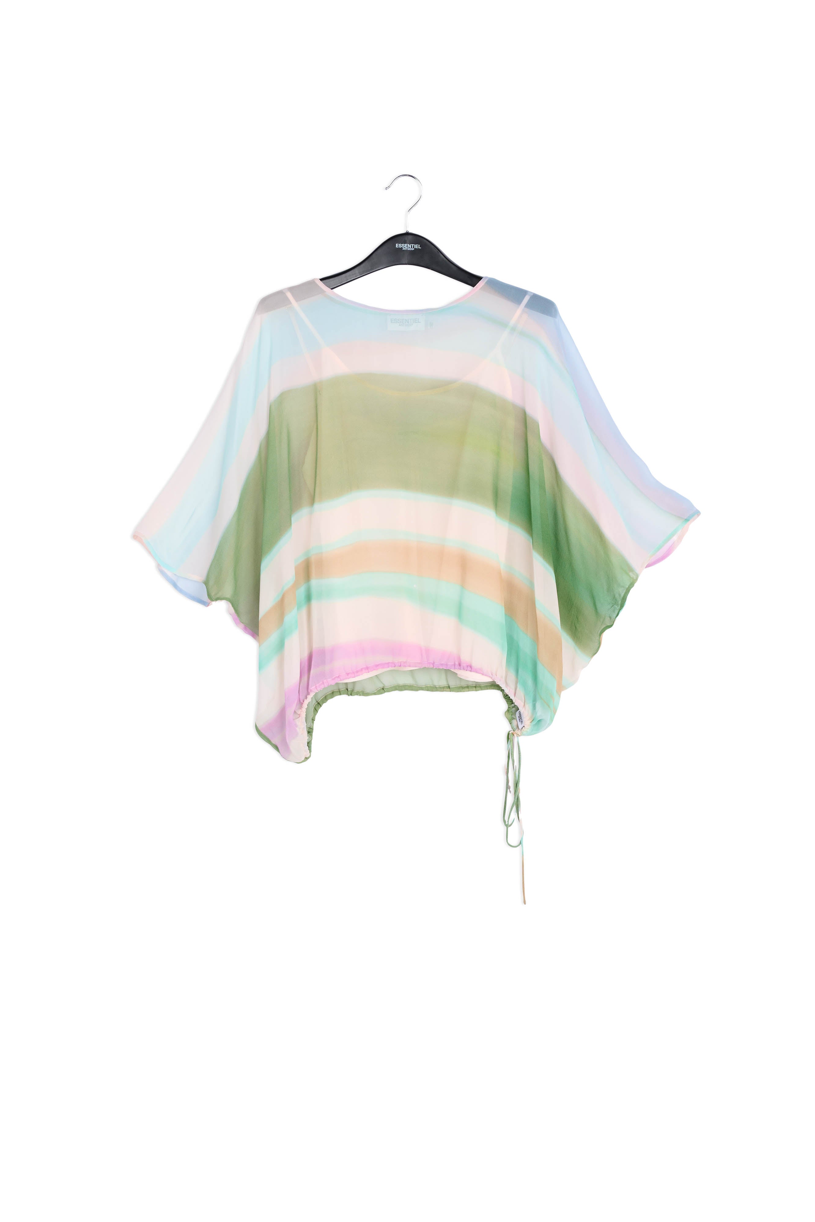 Pink voluminous sheer top RE—SSENTIEL | Essentiel second hand