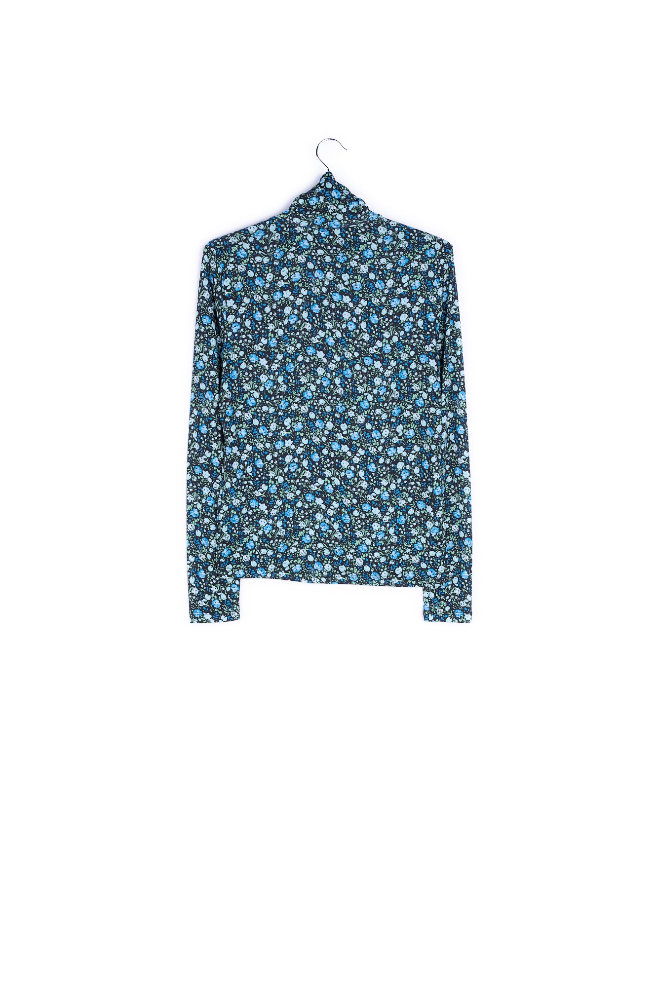 Blue and green fitted turtleneck RE—SSENTIEL | Essentiel second hand