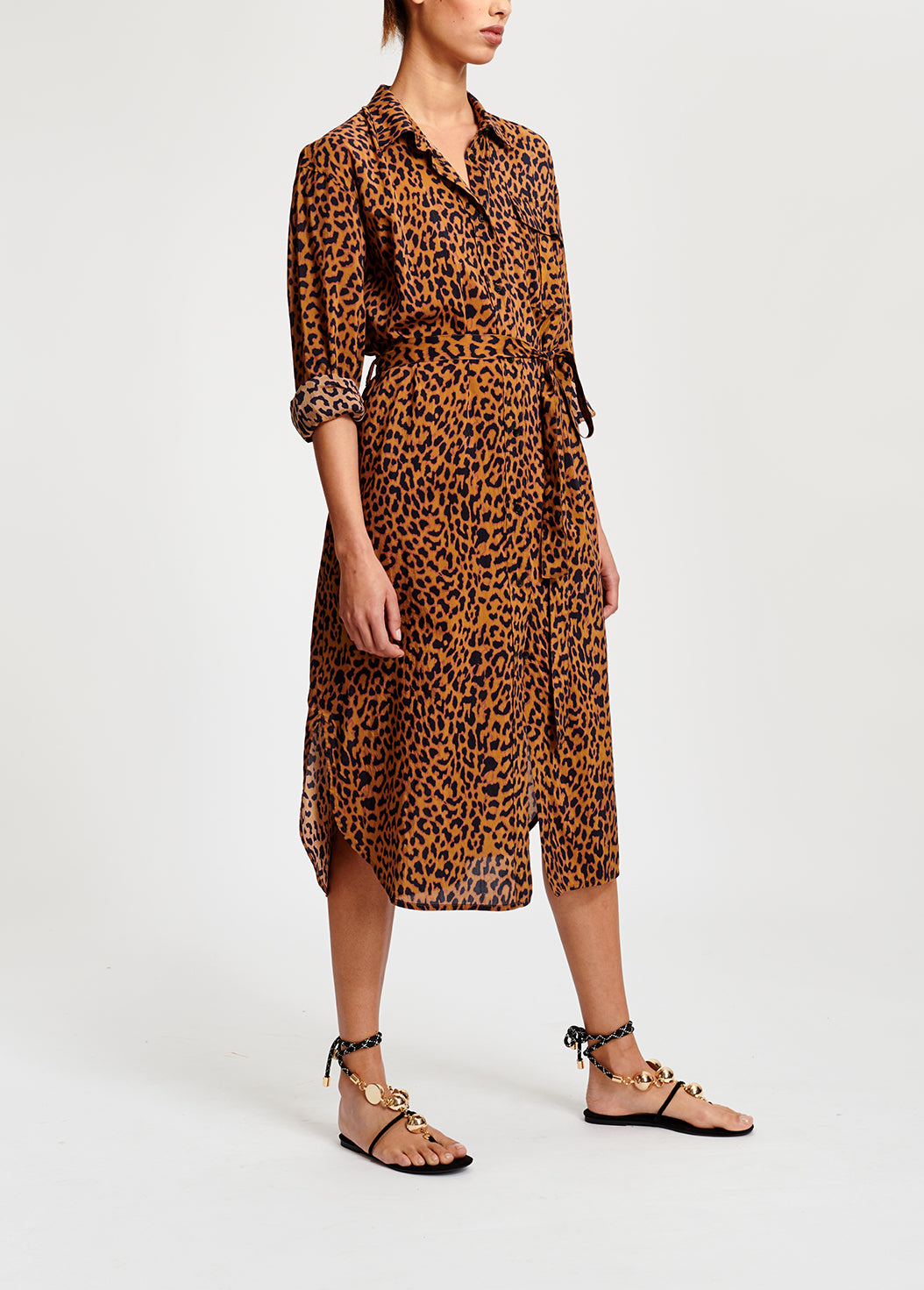 Leopard print shirt dress RE—SSENTIEL | Essentiel second hand