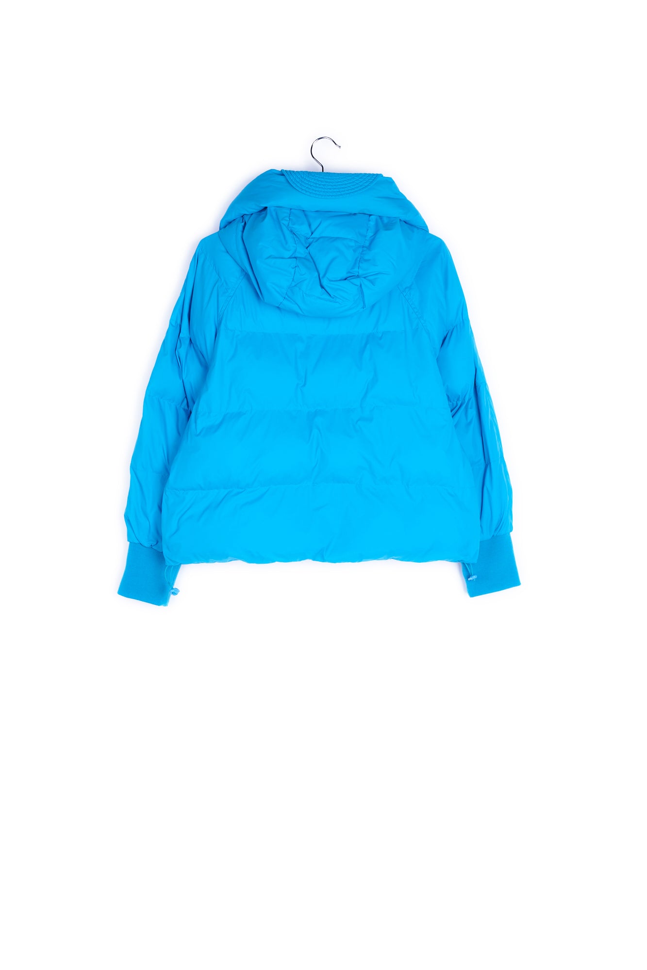 Turquoise boxy puffer jacket RE—SSENTIEL | Essentiel second hand