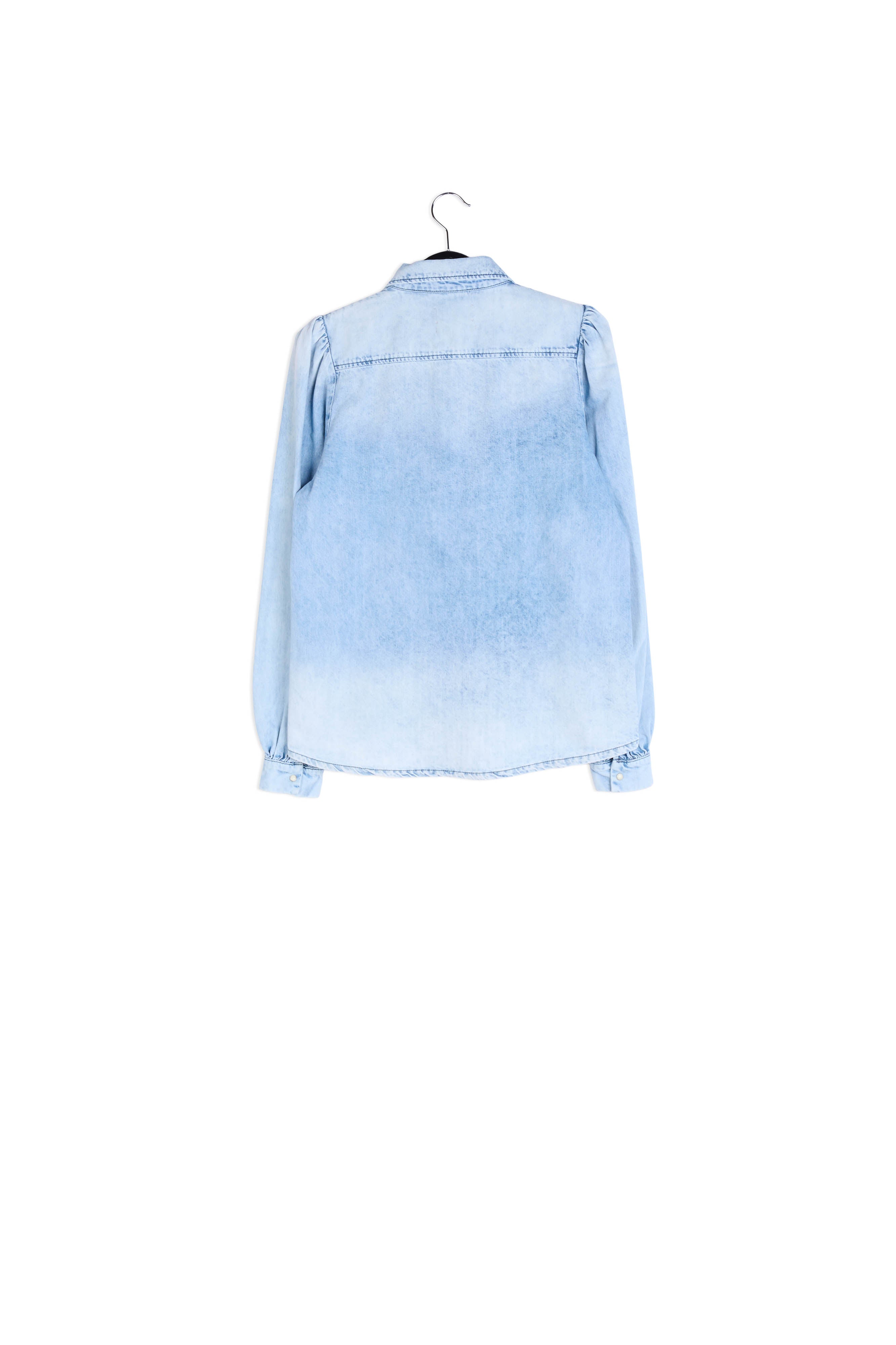 Denim blue faded cotton shirt RE—SSENTIEL | Essentiel second hand