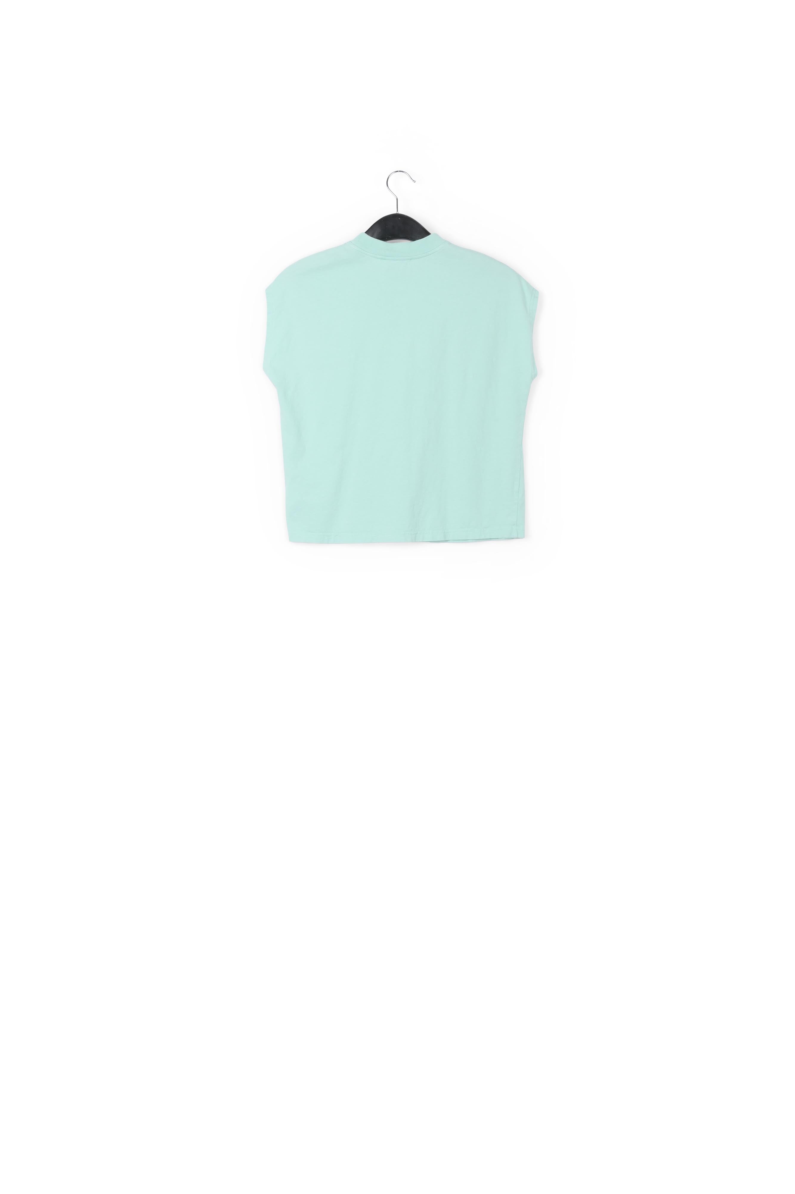 Turquoise organic cotton T-shirt RE—SSENTIEL | Essentiel second hand