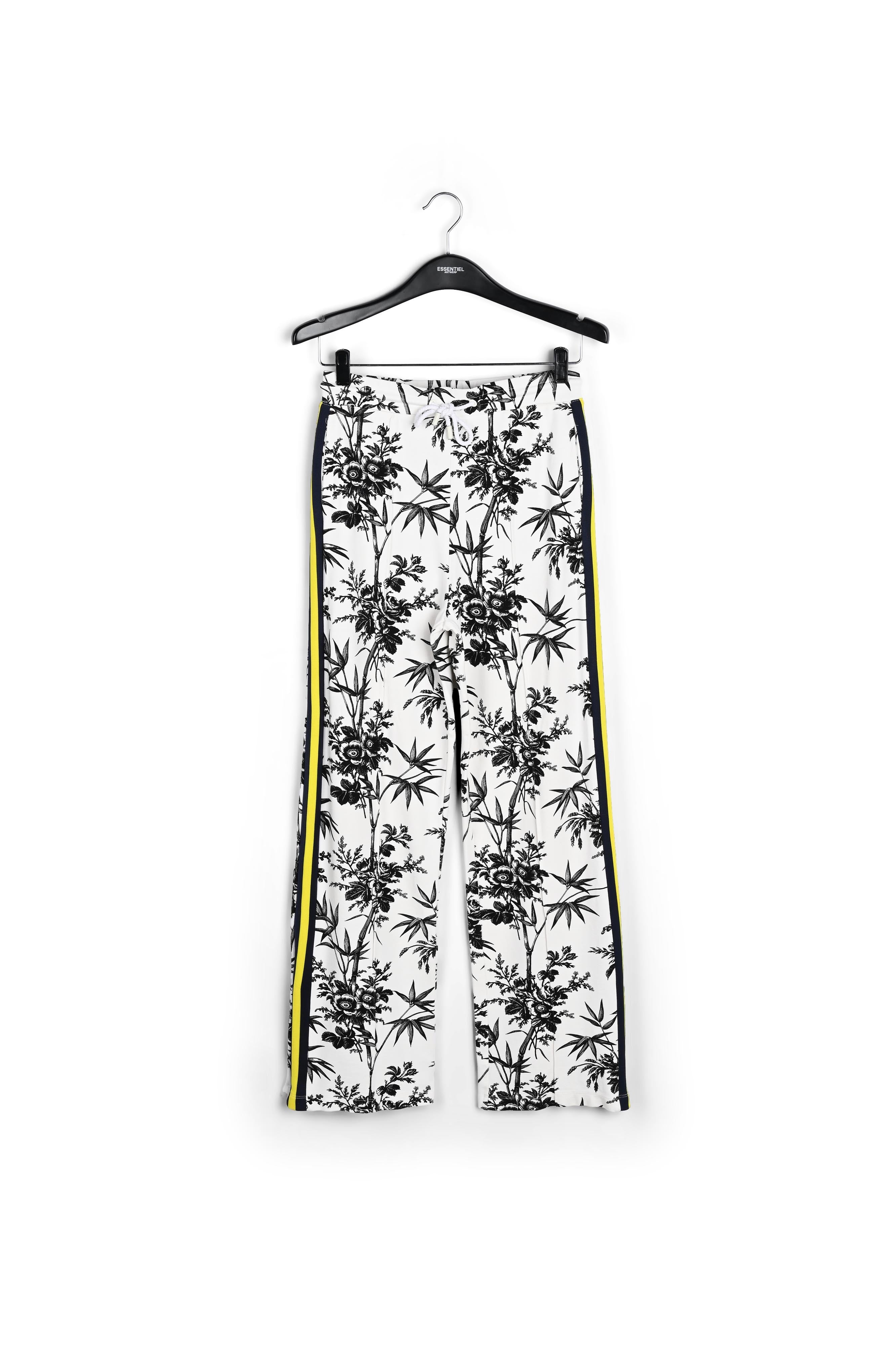 Klassieke witte joggingbroek met zwarte print RE—SSENTIEL | Essentiel second hand