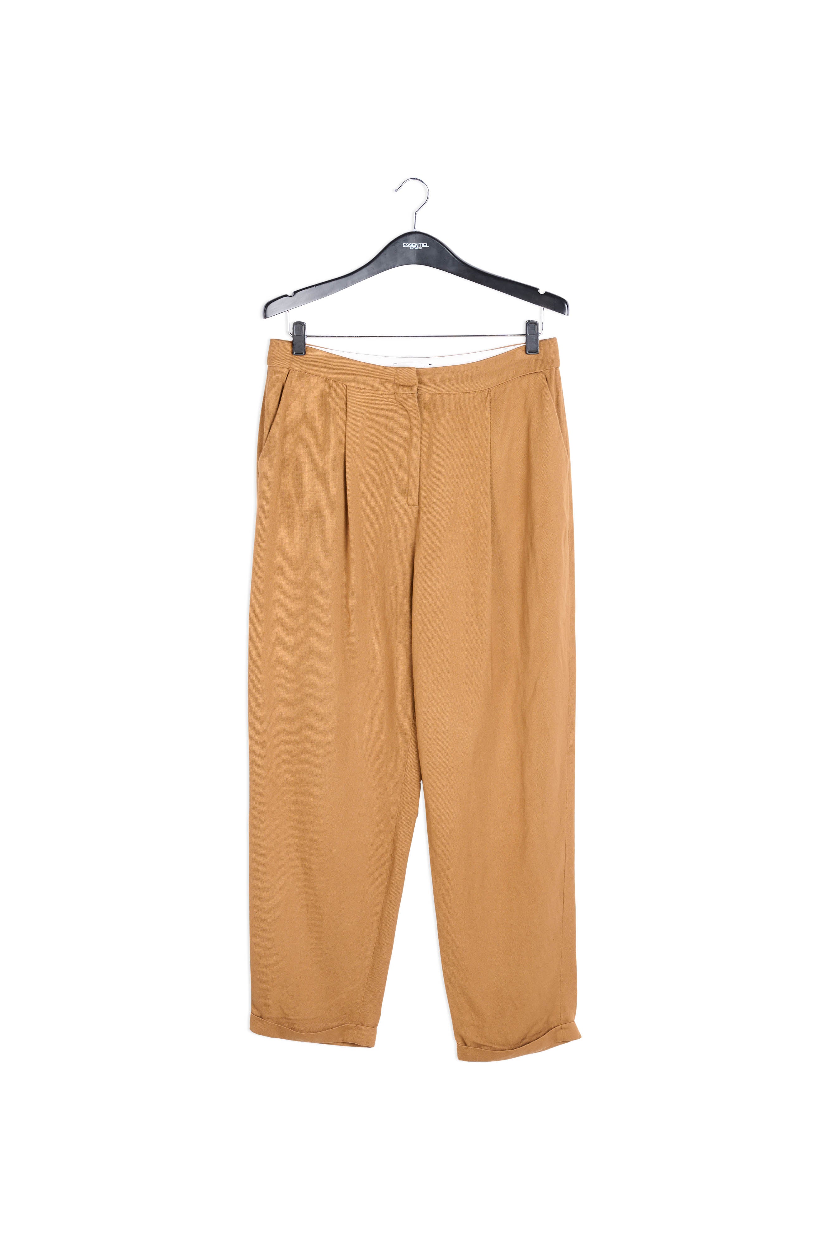 Pantalon marron taille mi-haute RE—SSENTIEL | Essentiel second hand