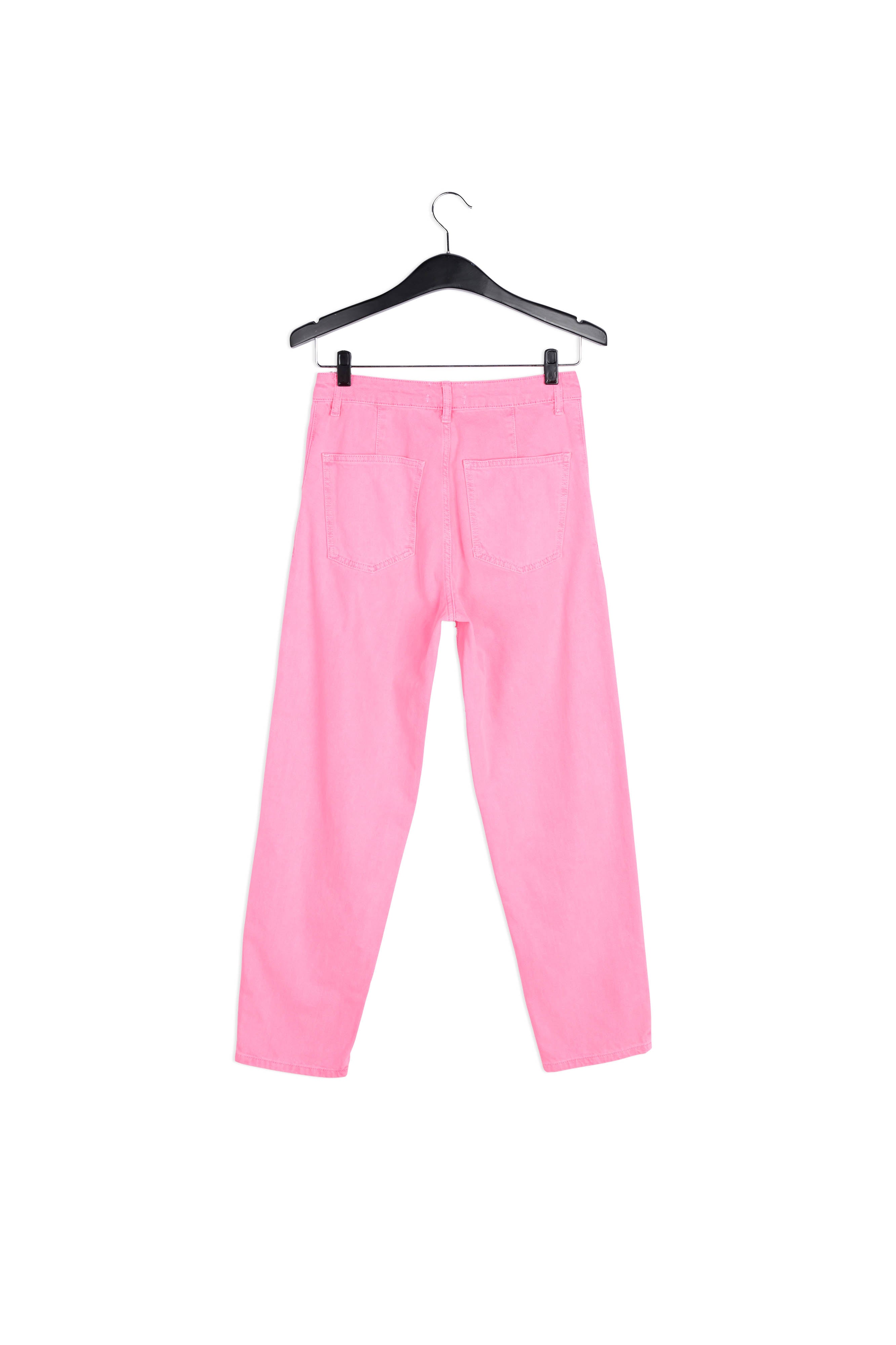 Neon pink high-rise jeans RE—SSENTIEL | Essentiel second hand