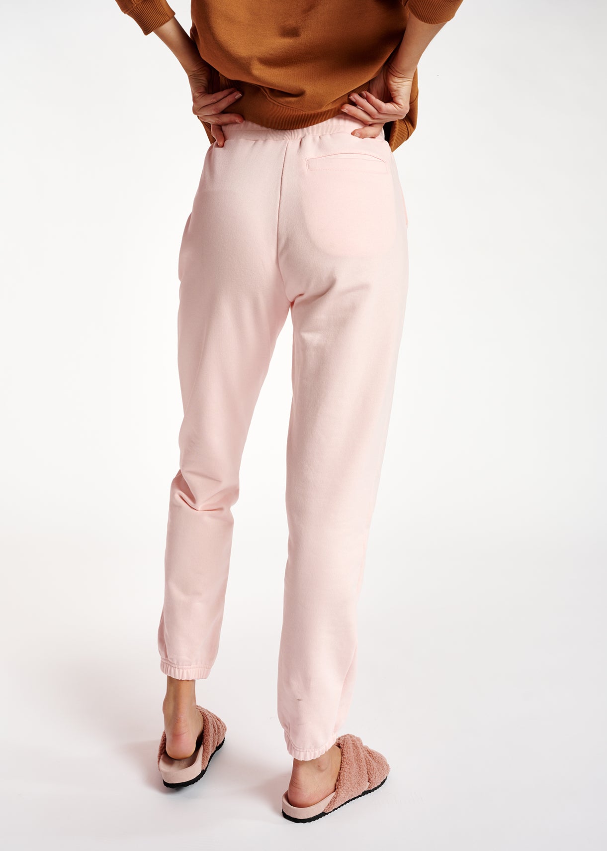 Light pink organic cotton-jersey sweatpants RE—SSENTIEL | Essentiel second hand