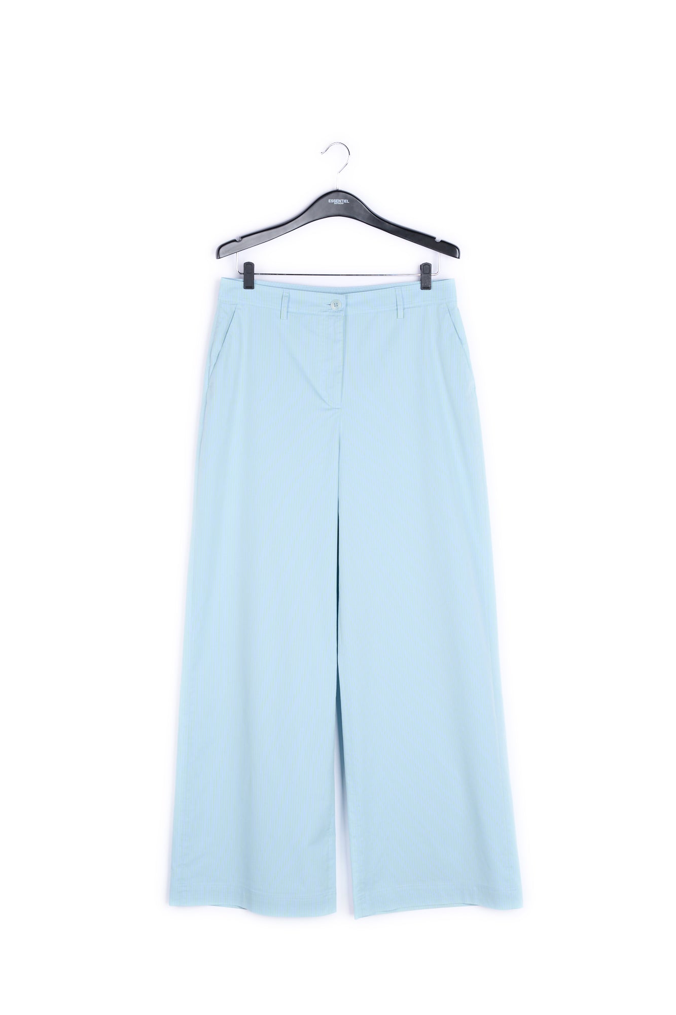 Light blue plaid wide-leg pants RE—SSENTIEL | Essentiel second hand