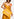 Robe midi ocre en V Faume - seconde main