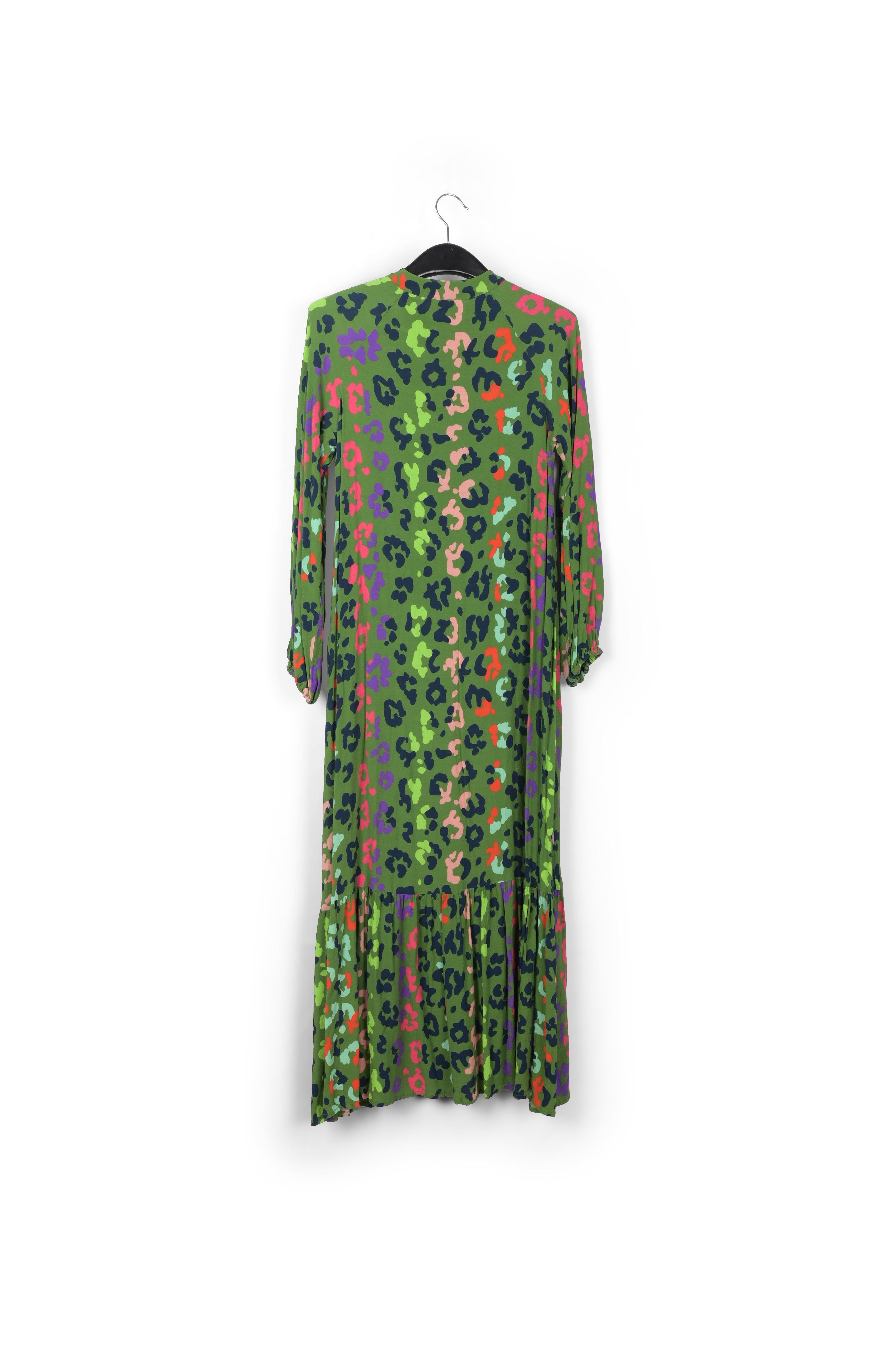 Green leopard print maxi dress RE—SSENTIEL | Essentiel second hand