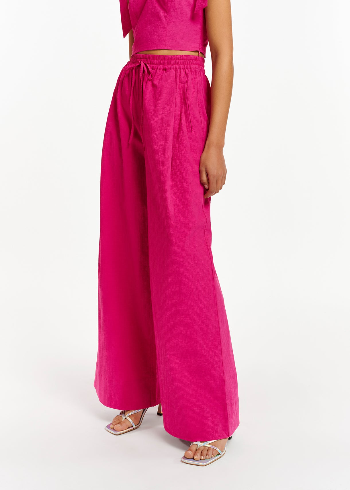 Purple wide-leg pants RE—SSENTIEL | Essentiel second hand