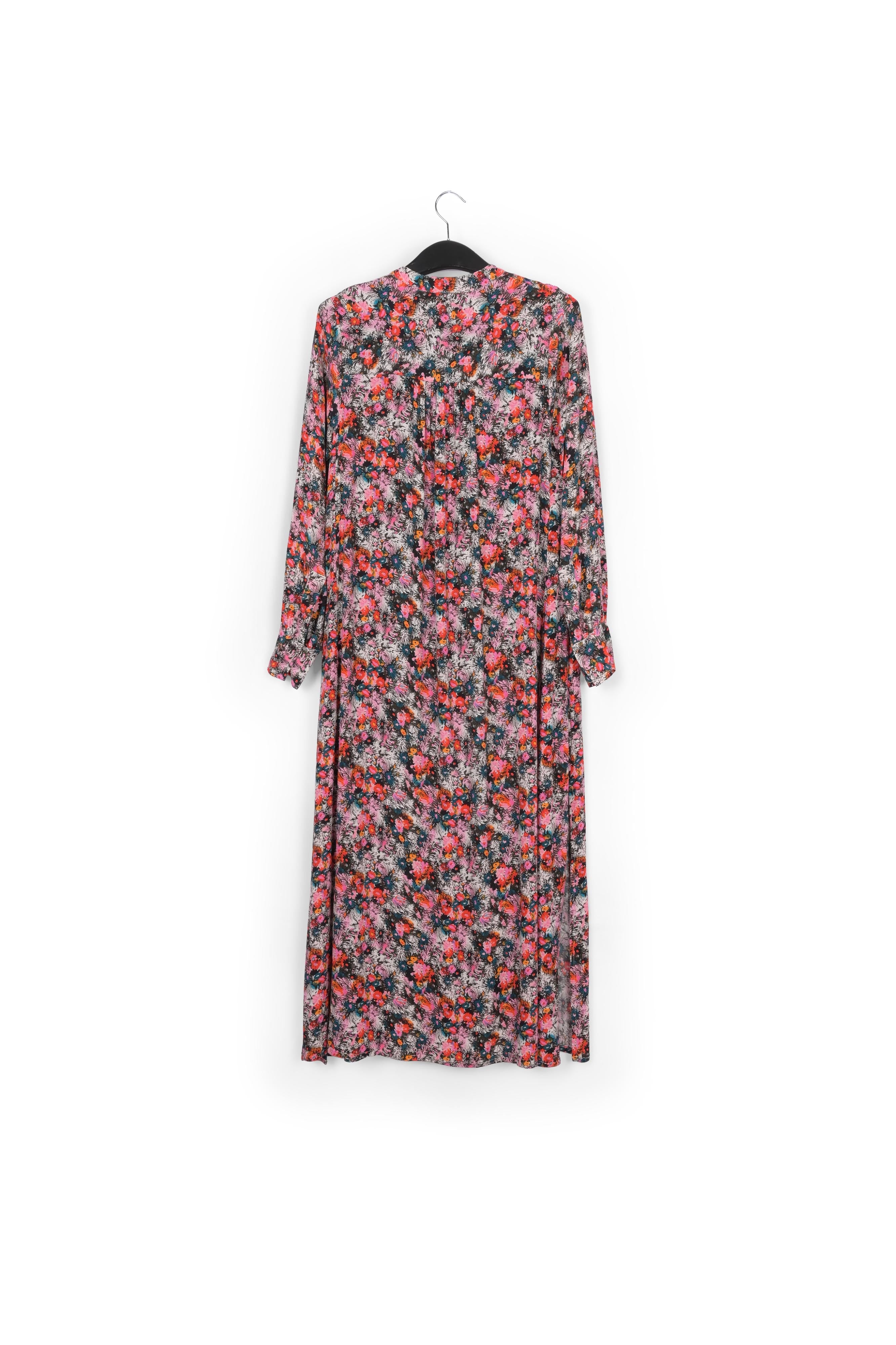 Pink floral print a-line shirt dress RE—SSENTIEL | Essentiel second hand