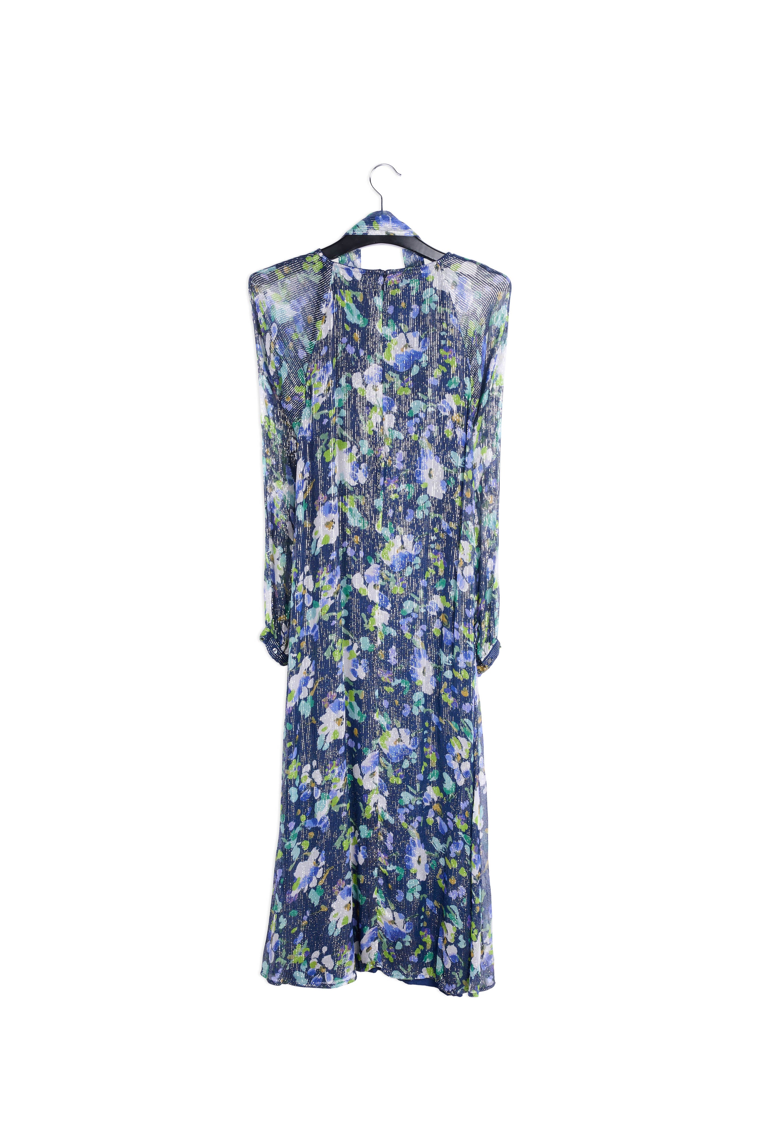 Mint green floral-print belted midi dress RE—SSENTIEL | Essentiel second hand