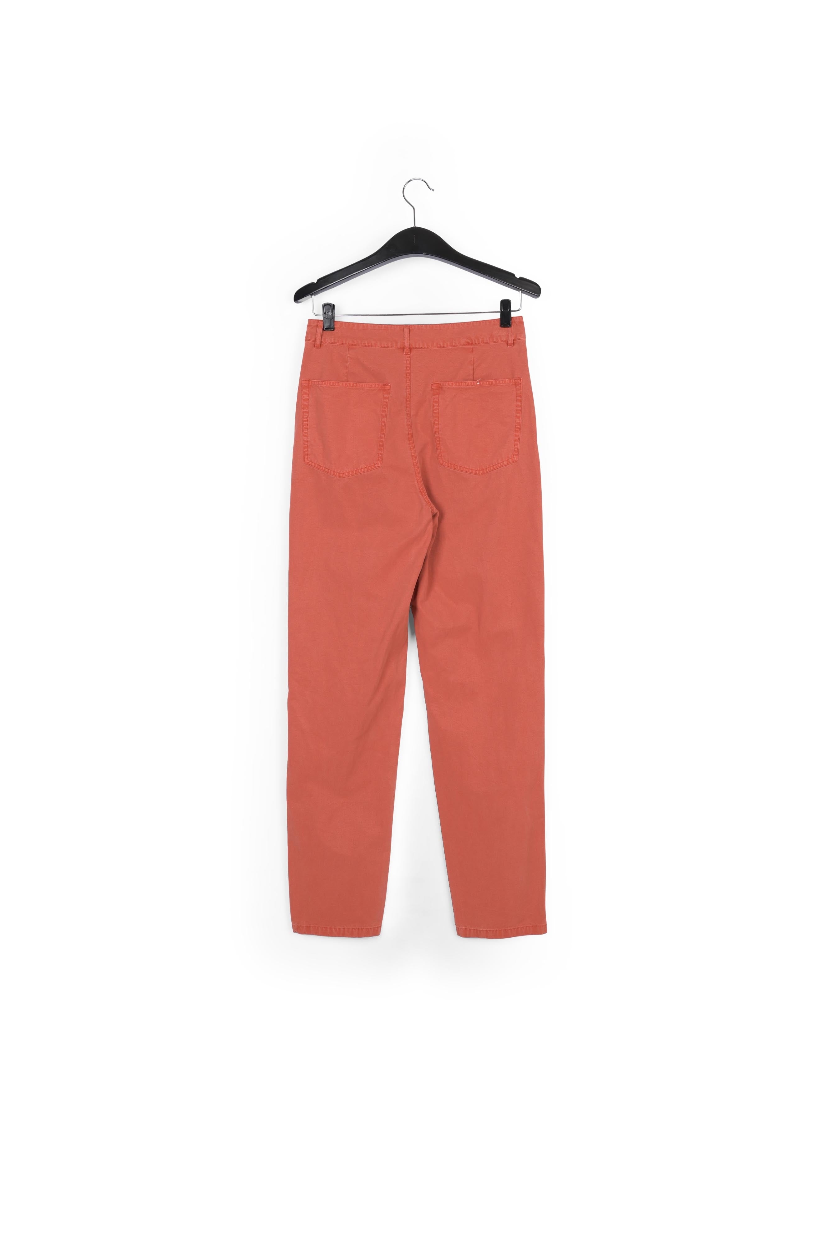 Jean fuselé orange foncé à taille haute RE—SSENTIEL | Essentiel second hand